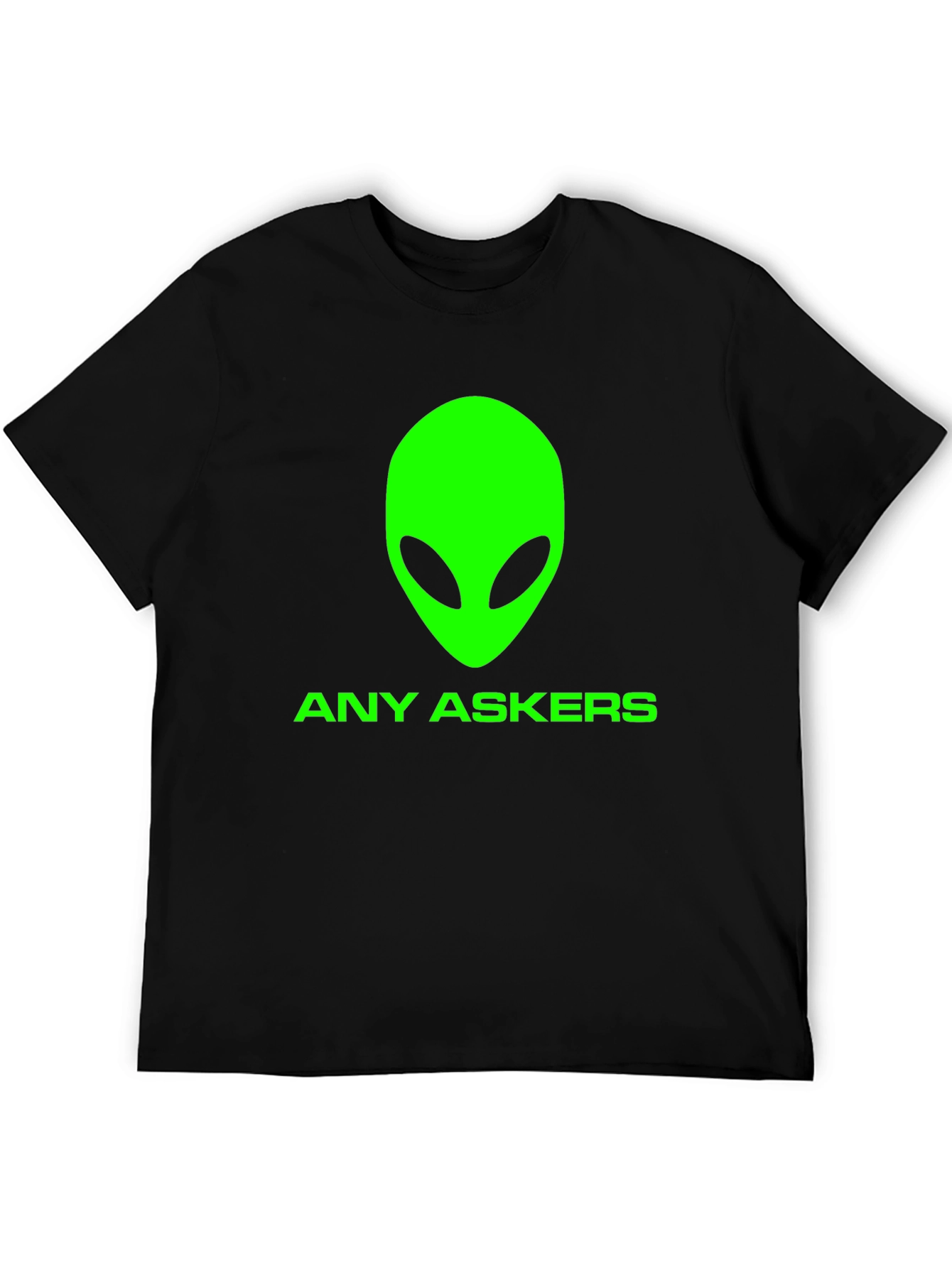 Any Askers? Alien Graphic T-Shirt - Black