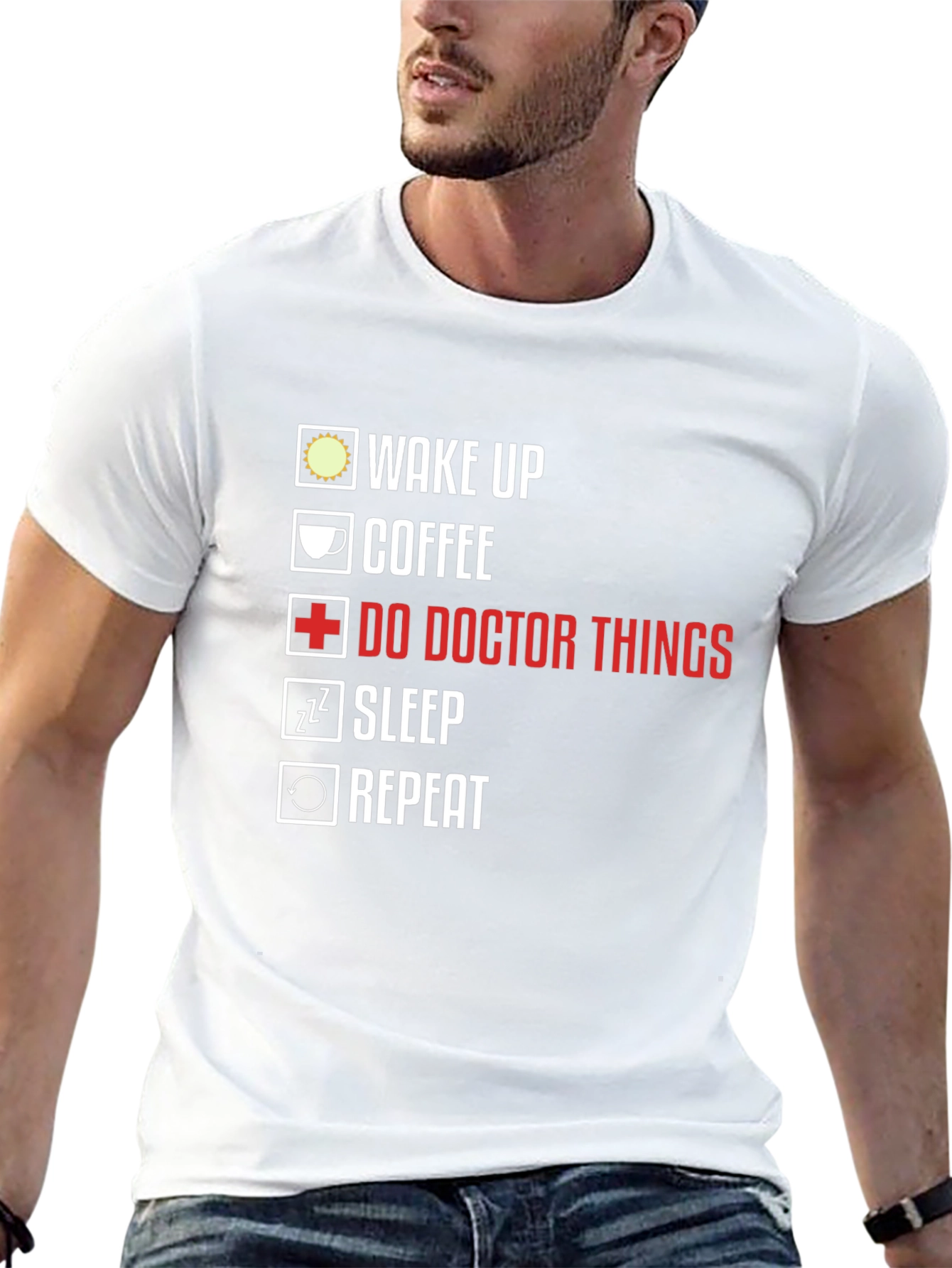 Doctors Life T-Shirt - Wake Up Coffee Repeat