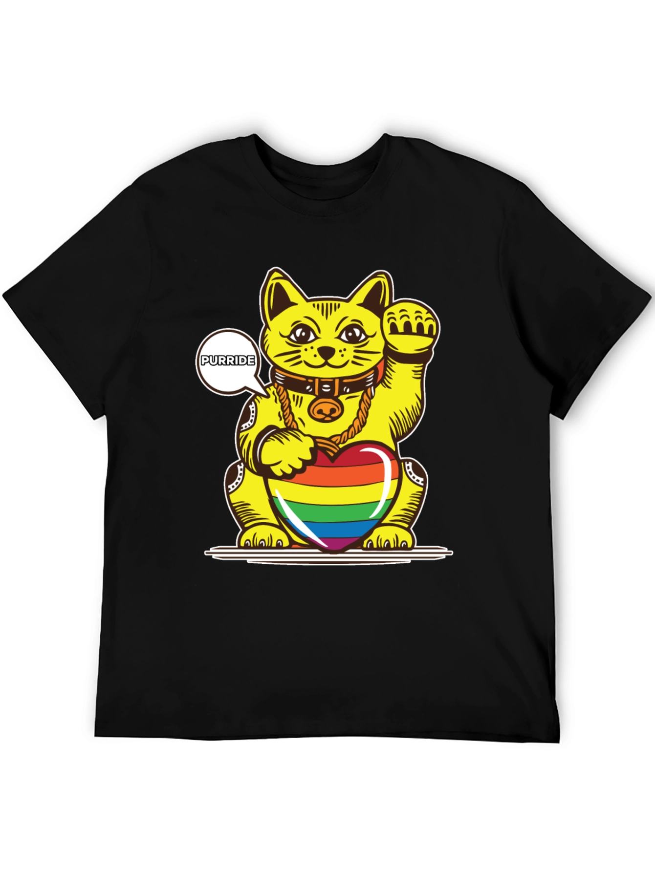 Lucky Cat Pride T-Shirt - Purride LGBTQ+ Apparel
