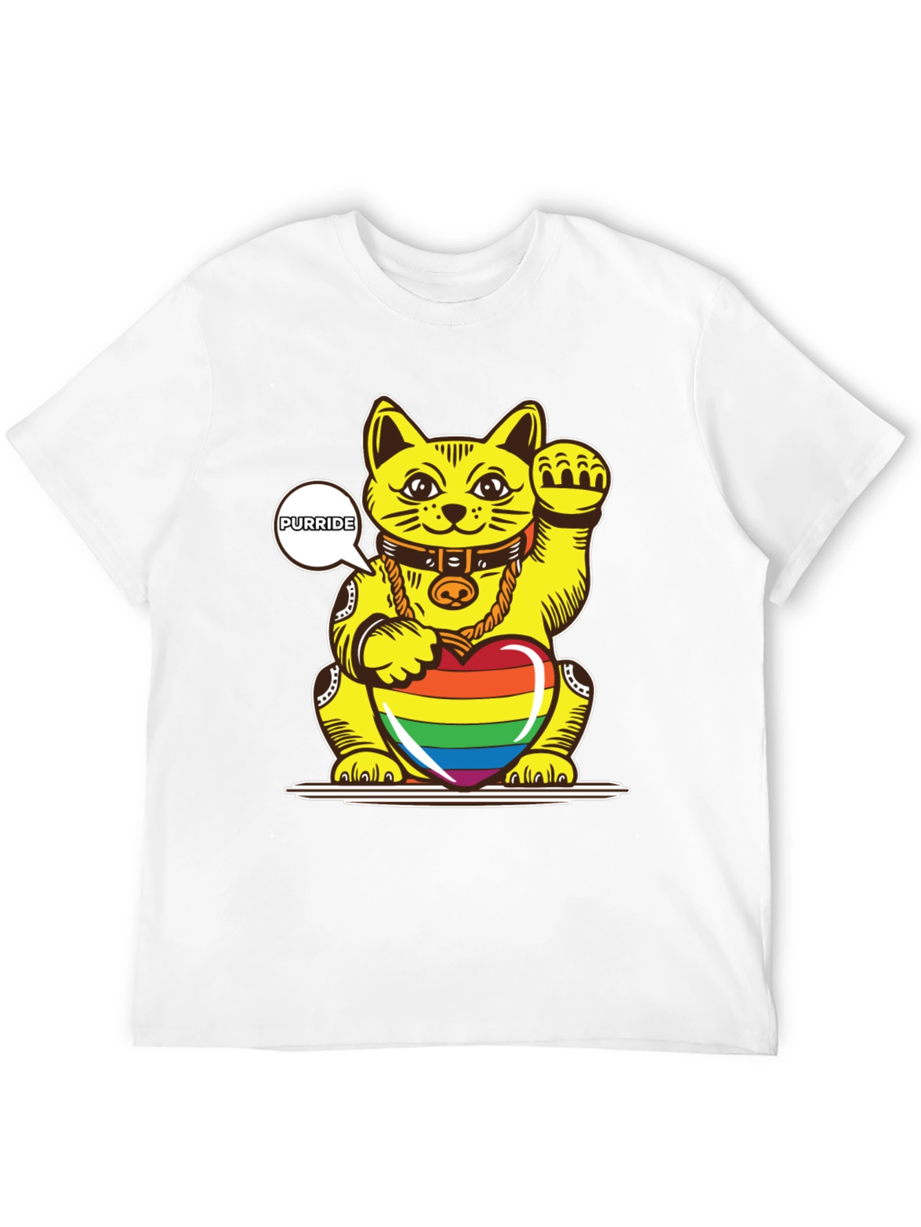 Lucky Cat Pride T-Shirt - Purride LGBTQ+ Apparel