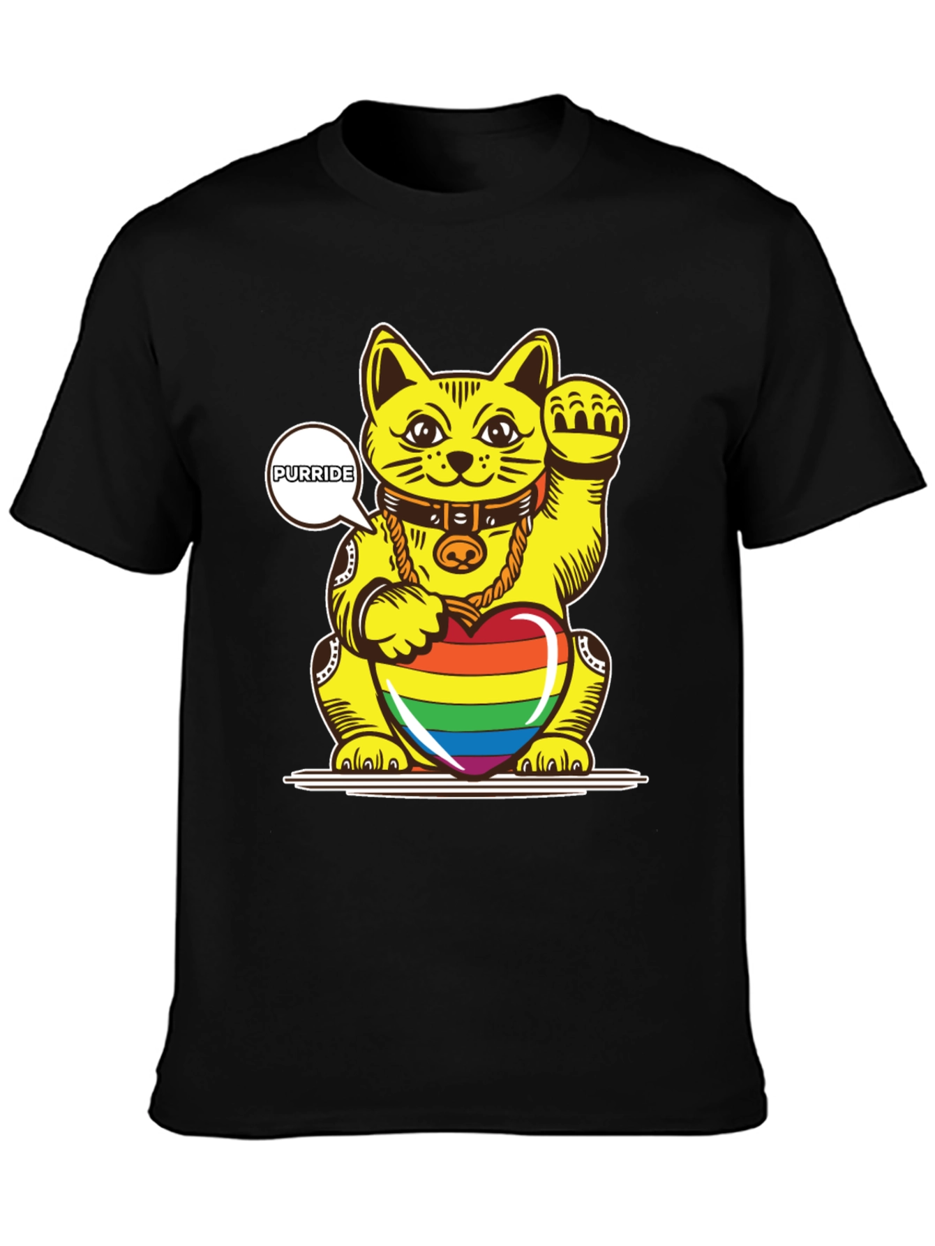 Lucky Cat Pride T-Shirt - Purride LGBTQ+ Apparel