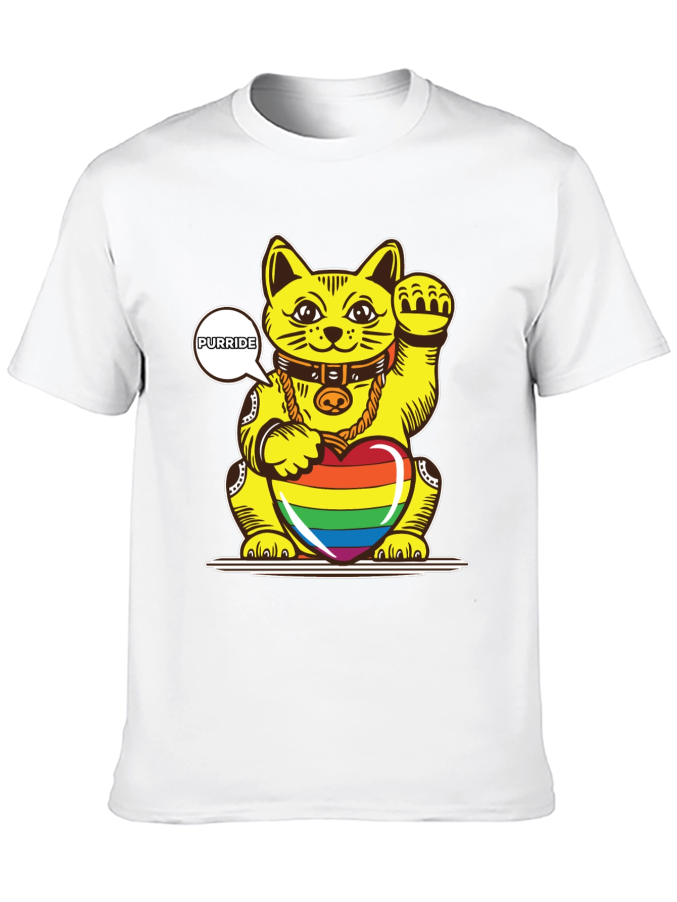 Lucky Cat Pride T-Shirt - Purride LGBTQ+ Apparel