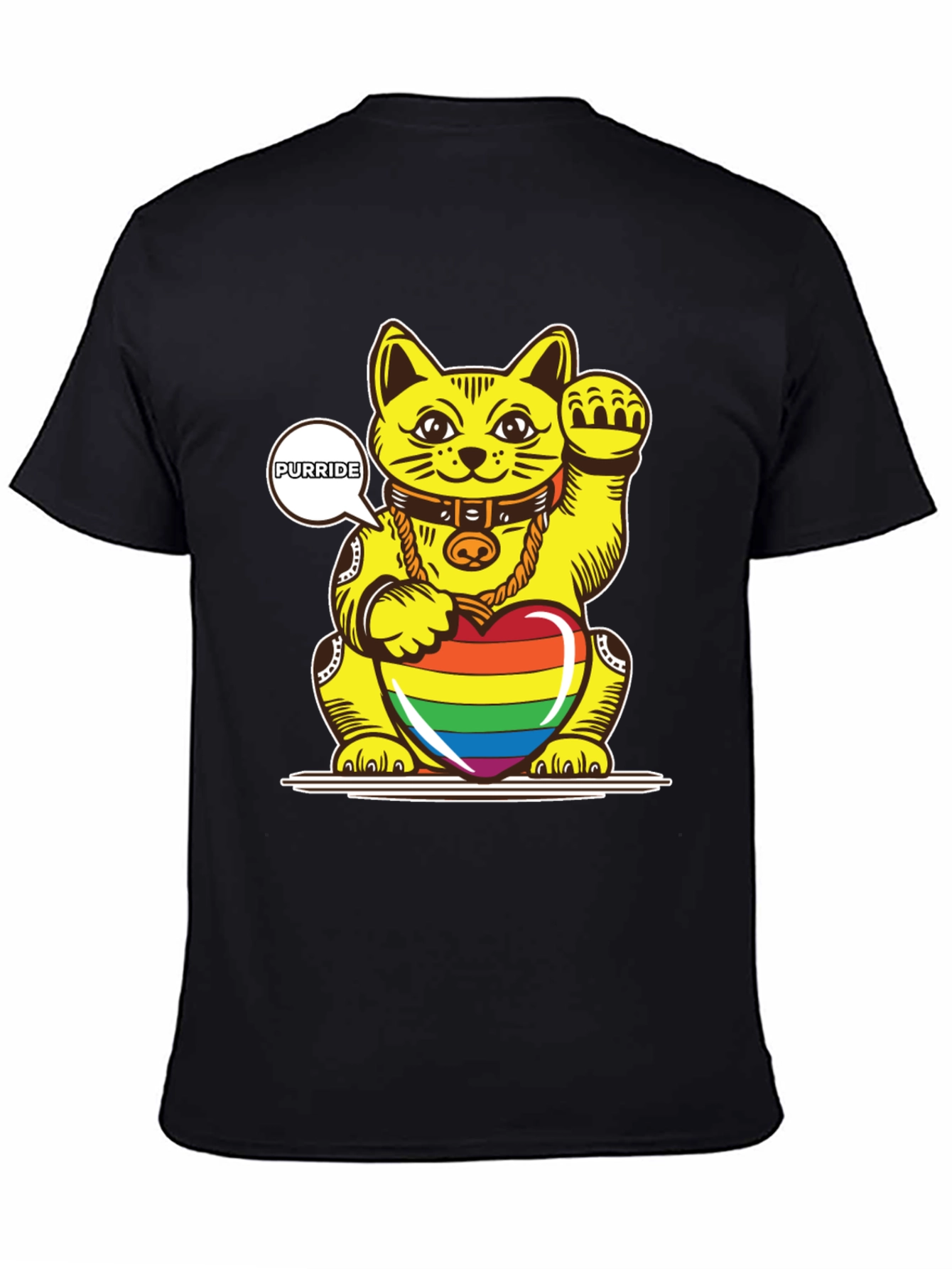 Lucky Cat Pride T-Shirt - Purride LGBTQ+ Apparel