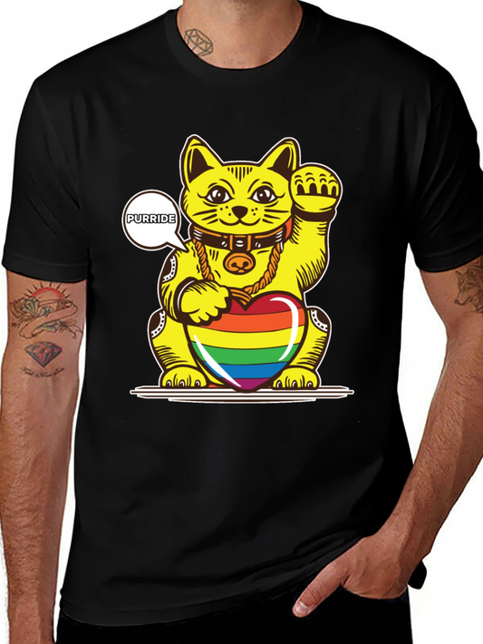 Lucky Cat Pride T-Shirt - Purride LGBTQ+ Apparel