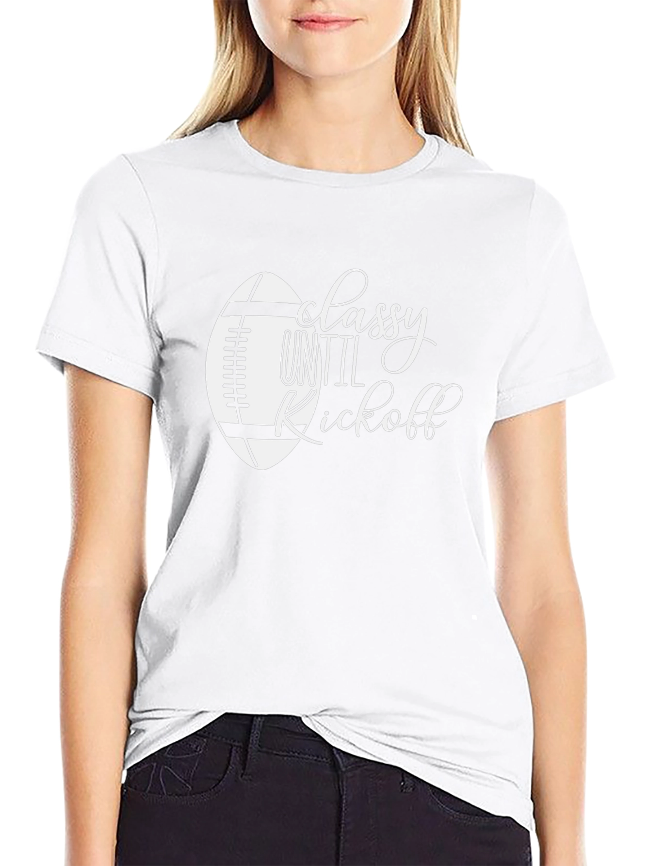 Classy Until Kickoff Football T-Shirt