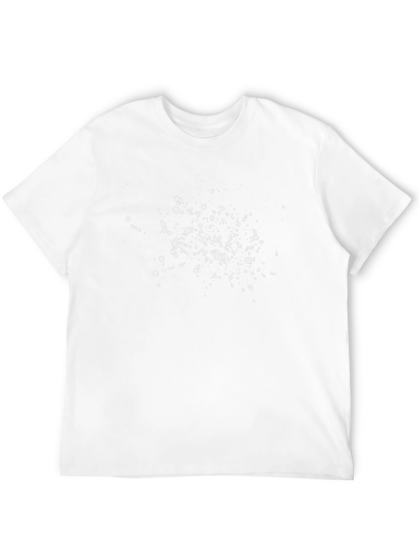 Abstract Splatter Print Black T-Shirt