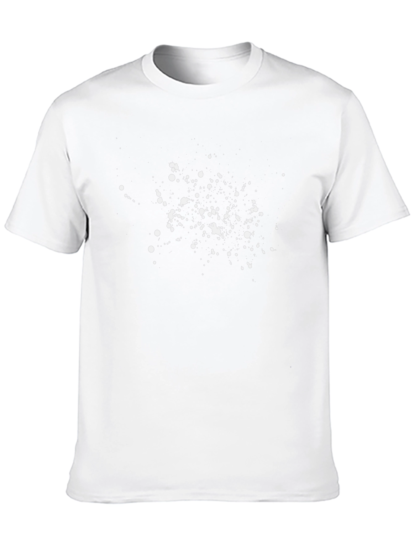 Abstract Splatter Print Black T-Shirt