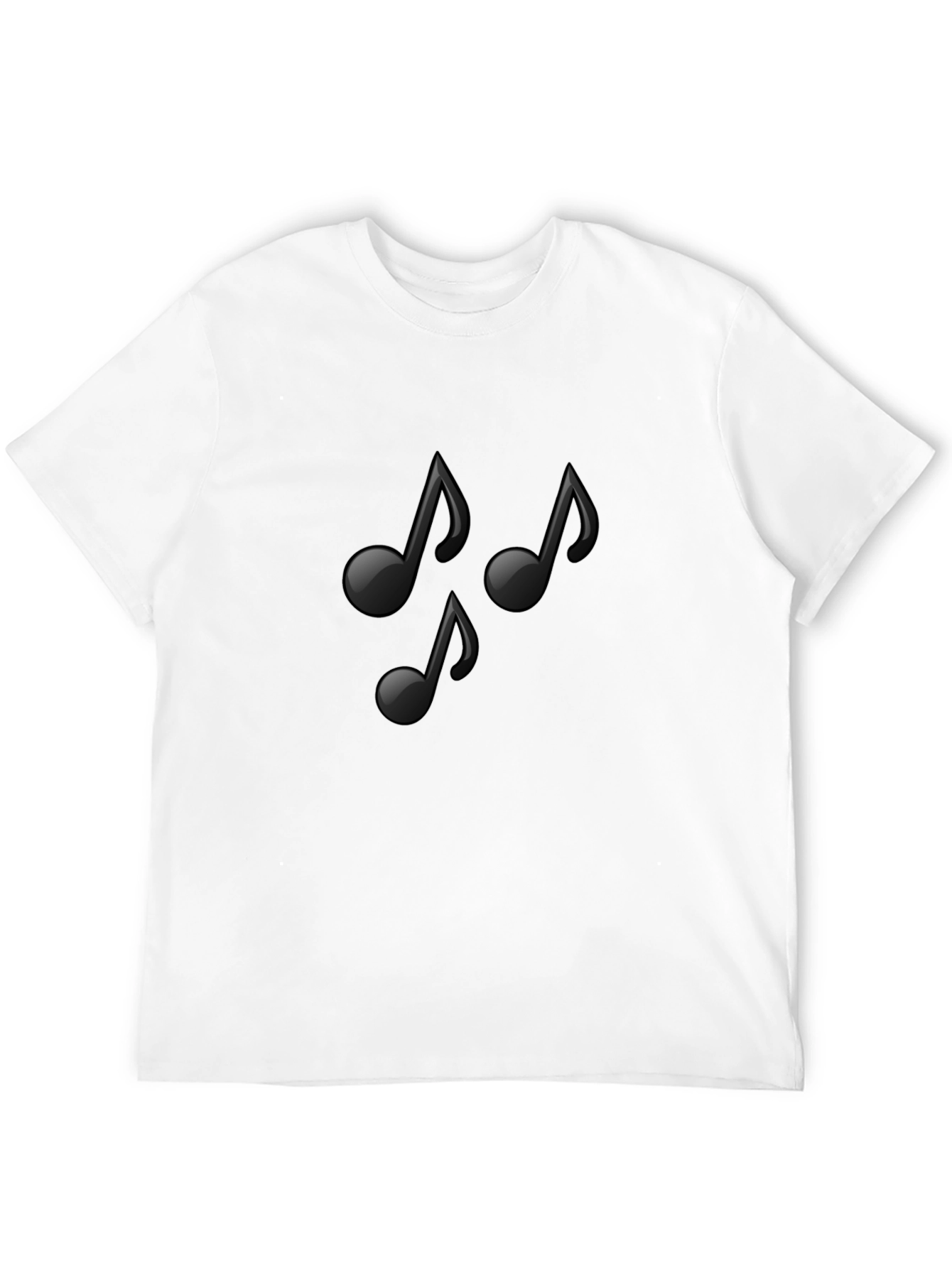 Musical Notes Graphic Black T-Shirt