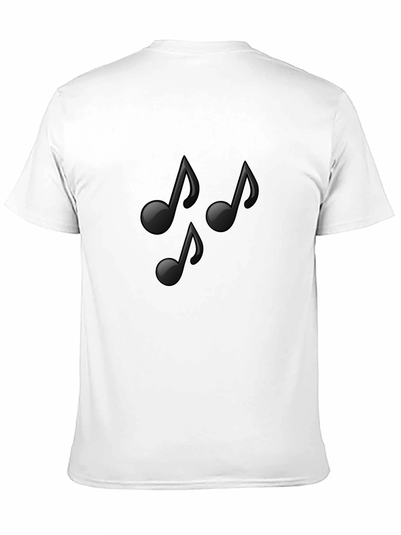 Musical Notes Graphic Black T-Shirt