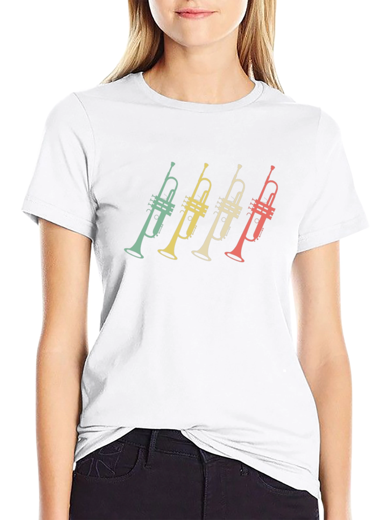 Retro Trumpet T-Shirt - Black