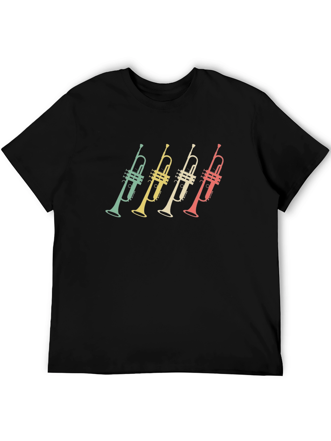Retro Trumpet T-Shirt - Black