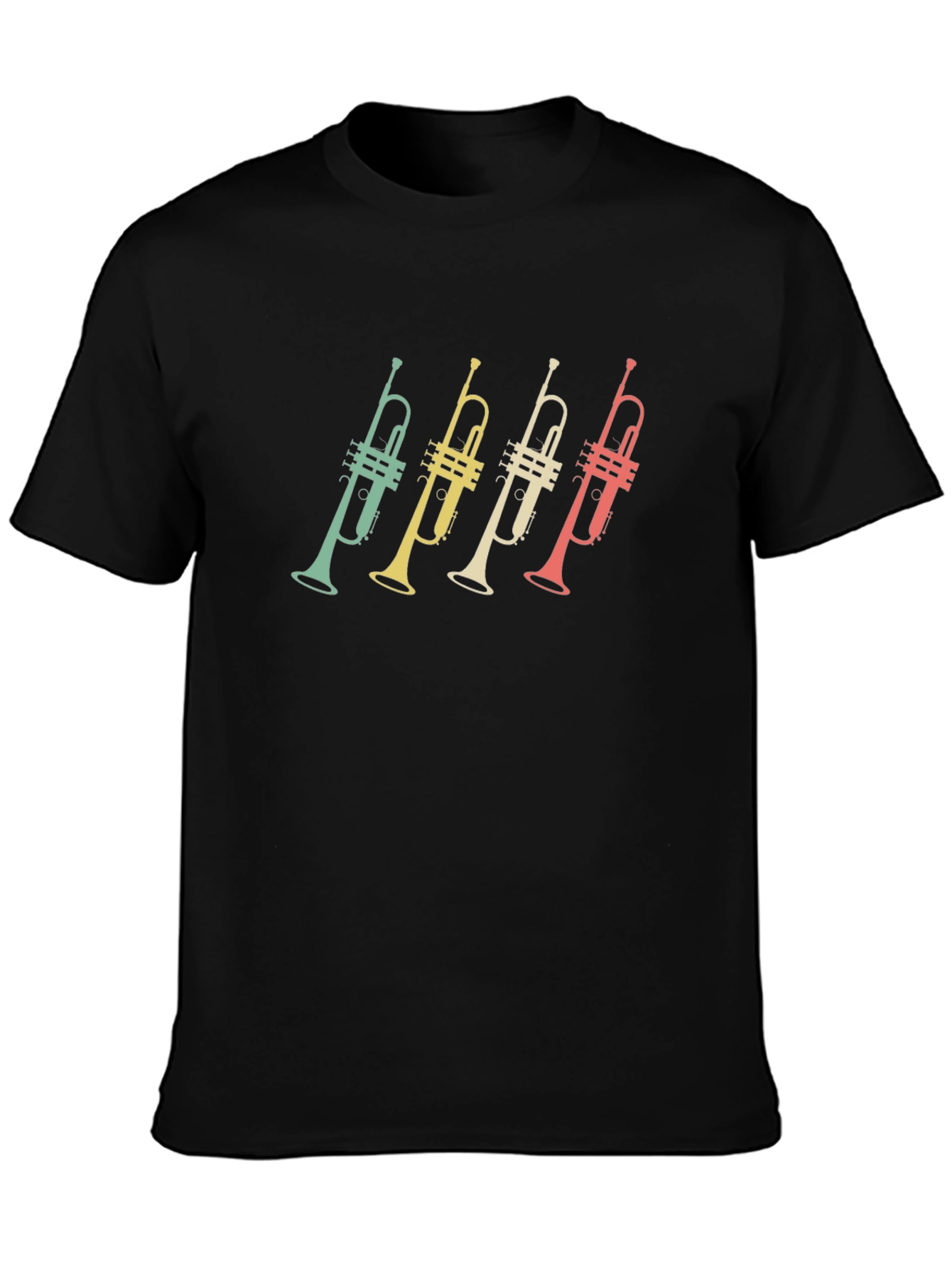 Retro Trumpet T-Shirt - Black