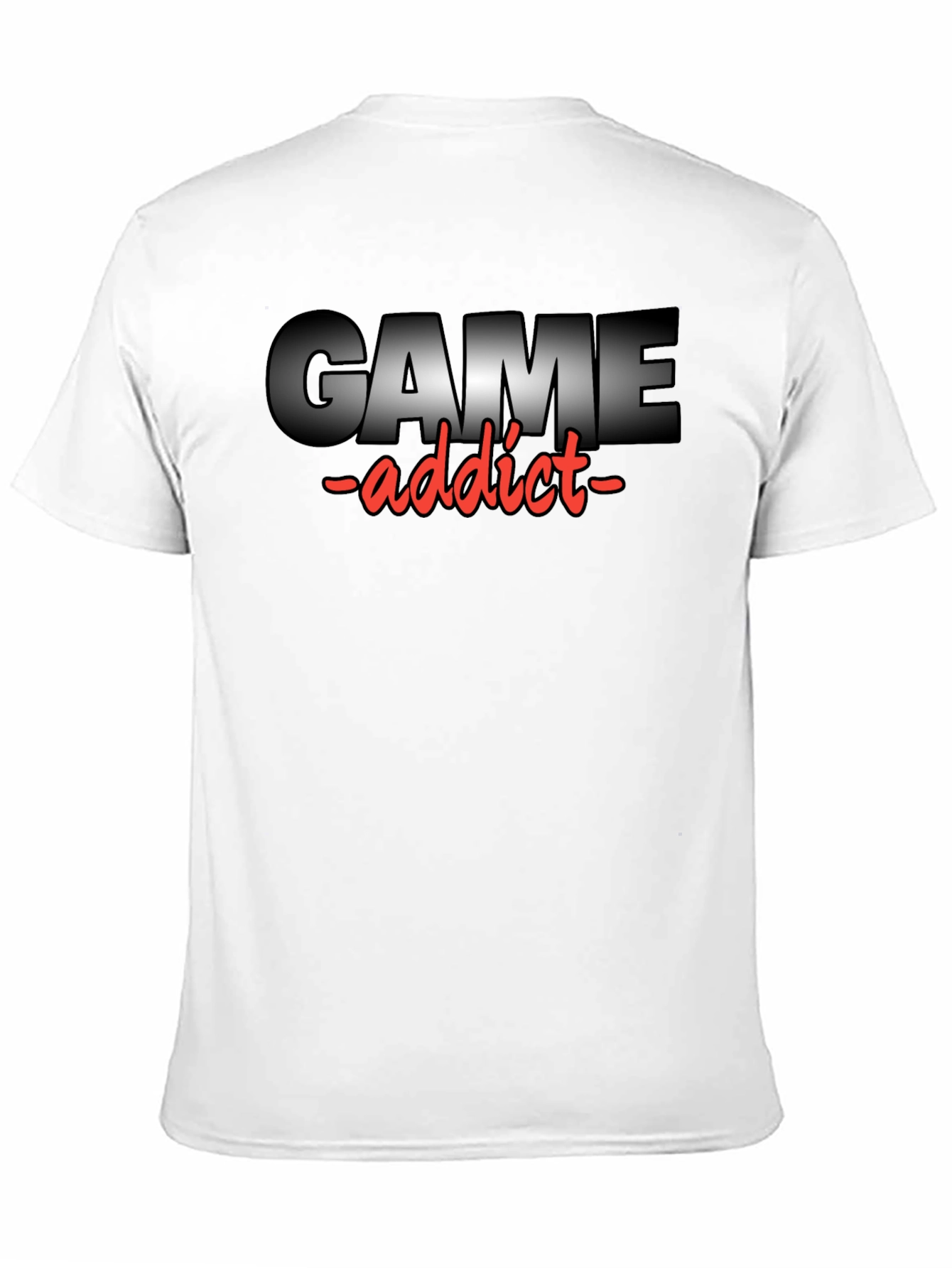 Game Addict T-Shirt - Black Crew Neck Tee