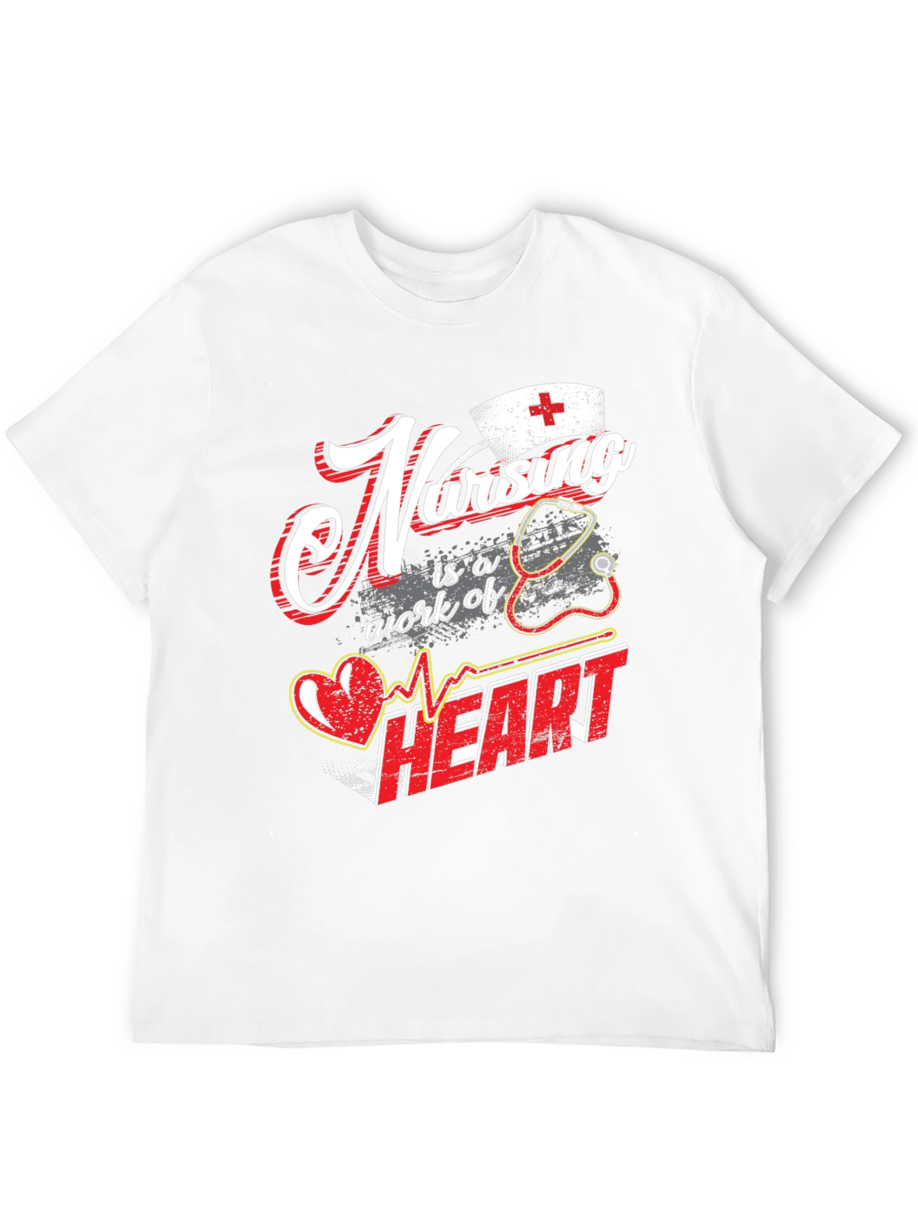 Nursing is a Work of Heart Black T-Shirt