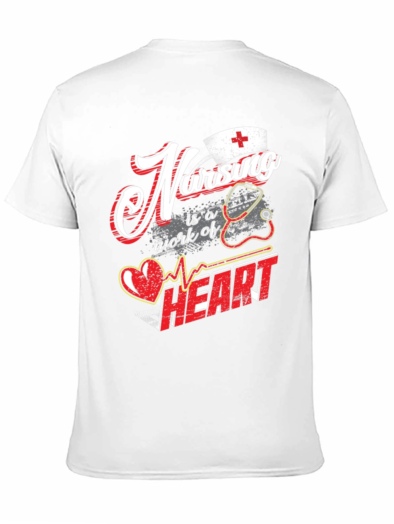 Nursing is a Work of Heart Black T-Shirt