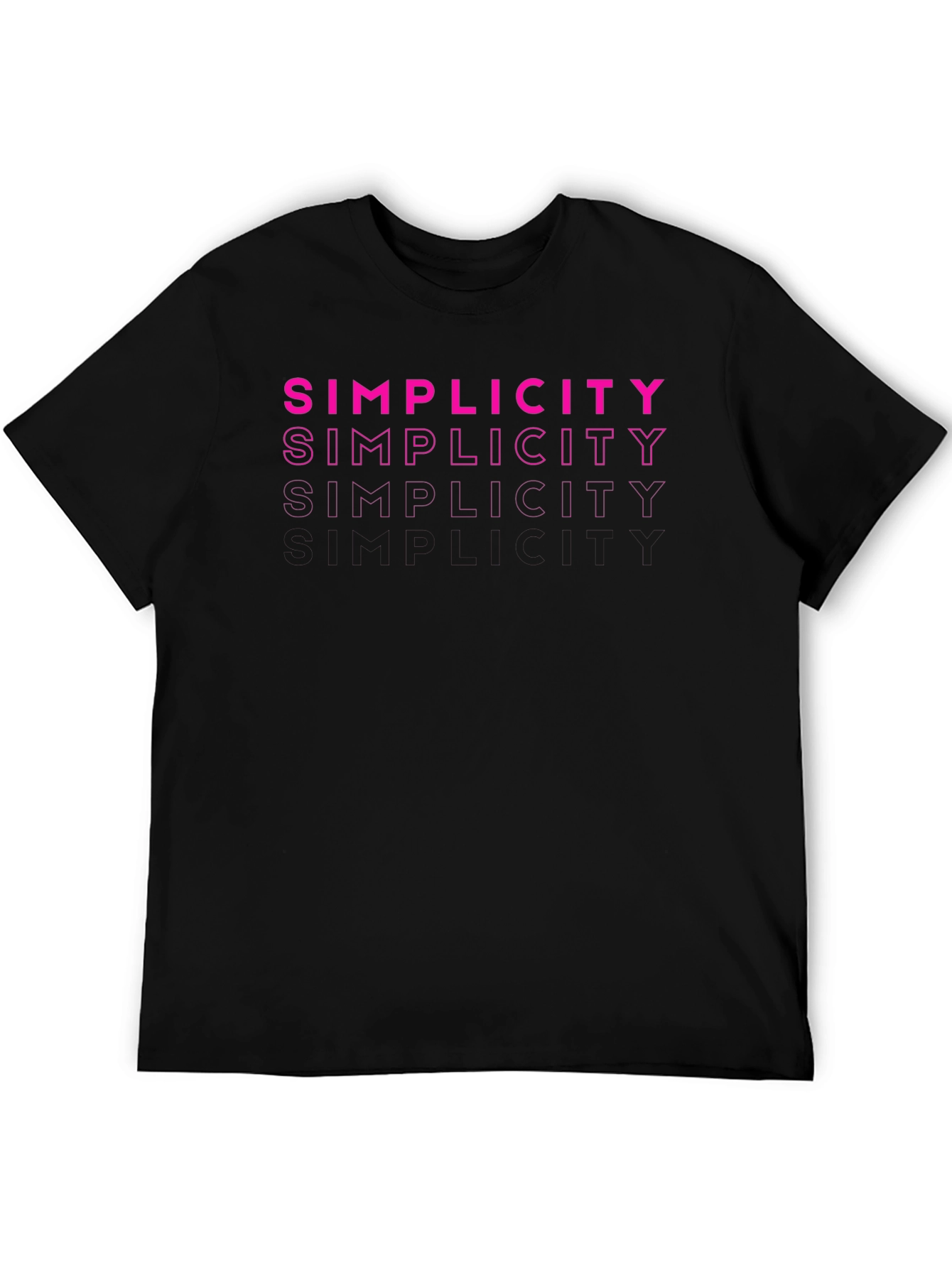 Simplicity Stacked Design Graphic T-Shirt