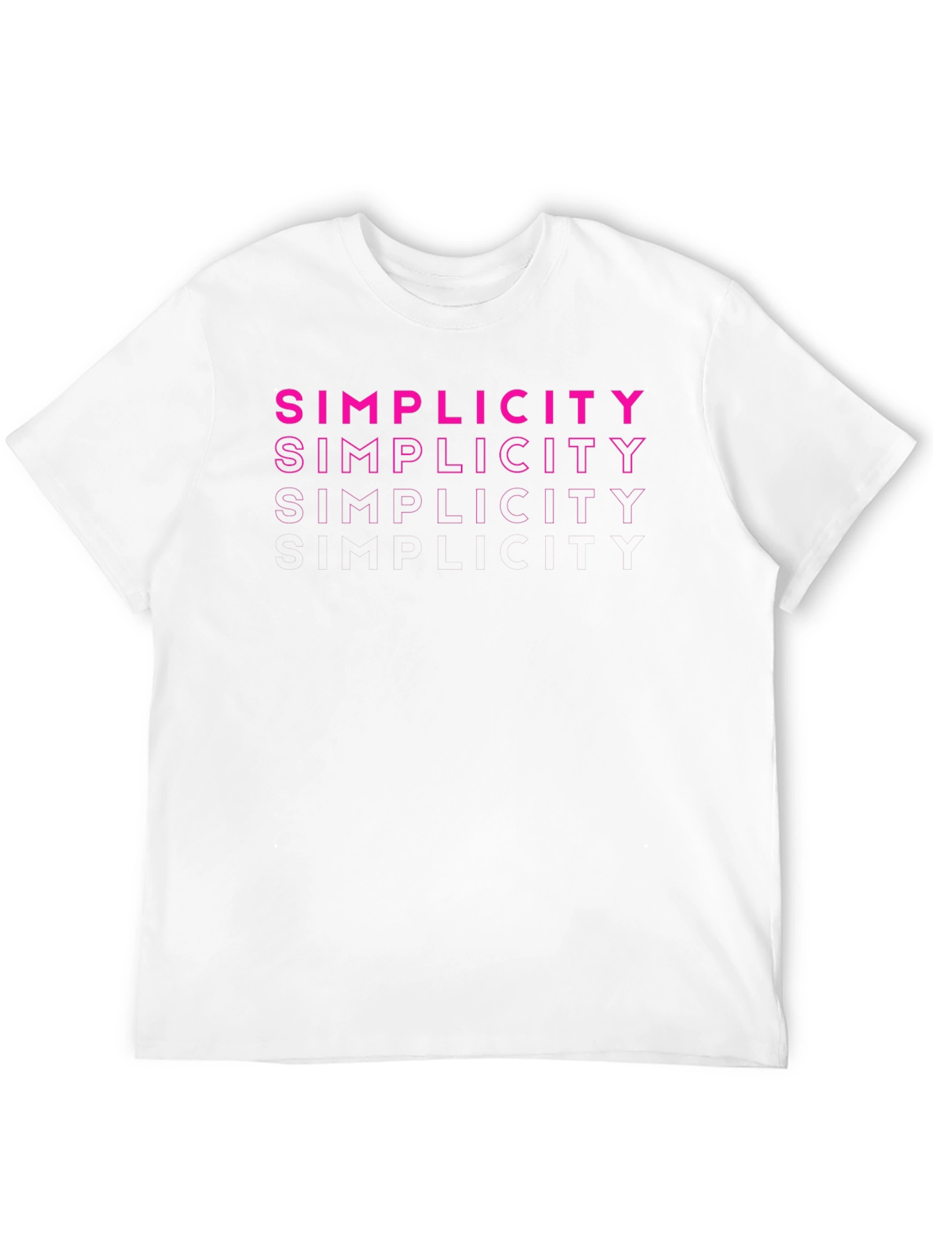 Simplicity Stacked Design Graphic T-Shirt