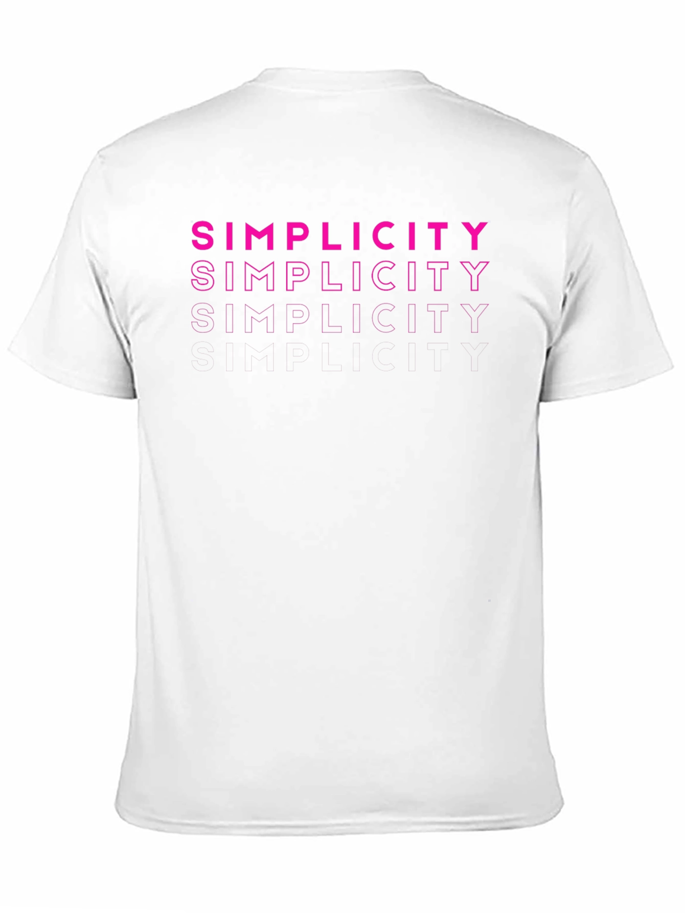 Simplicity Stacked Design Graphic T-Shirt