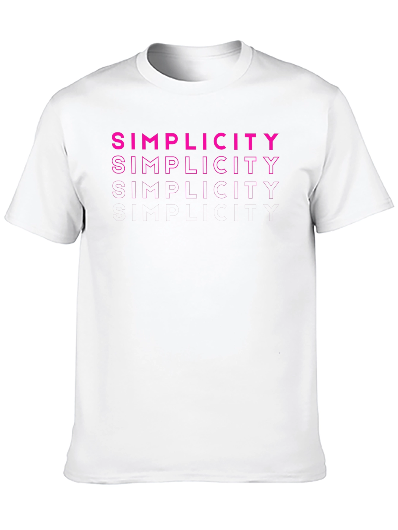 Simplicity Stacked Design Graphic T-Shirt