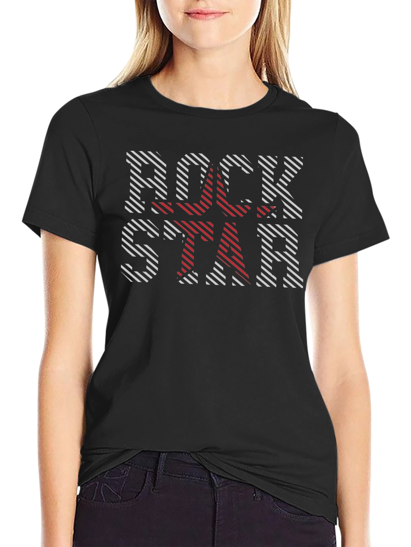 Rockstar Graphic Print Black T-Shirt