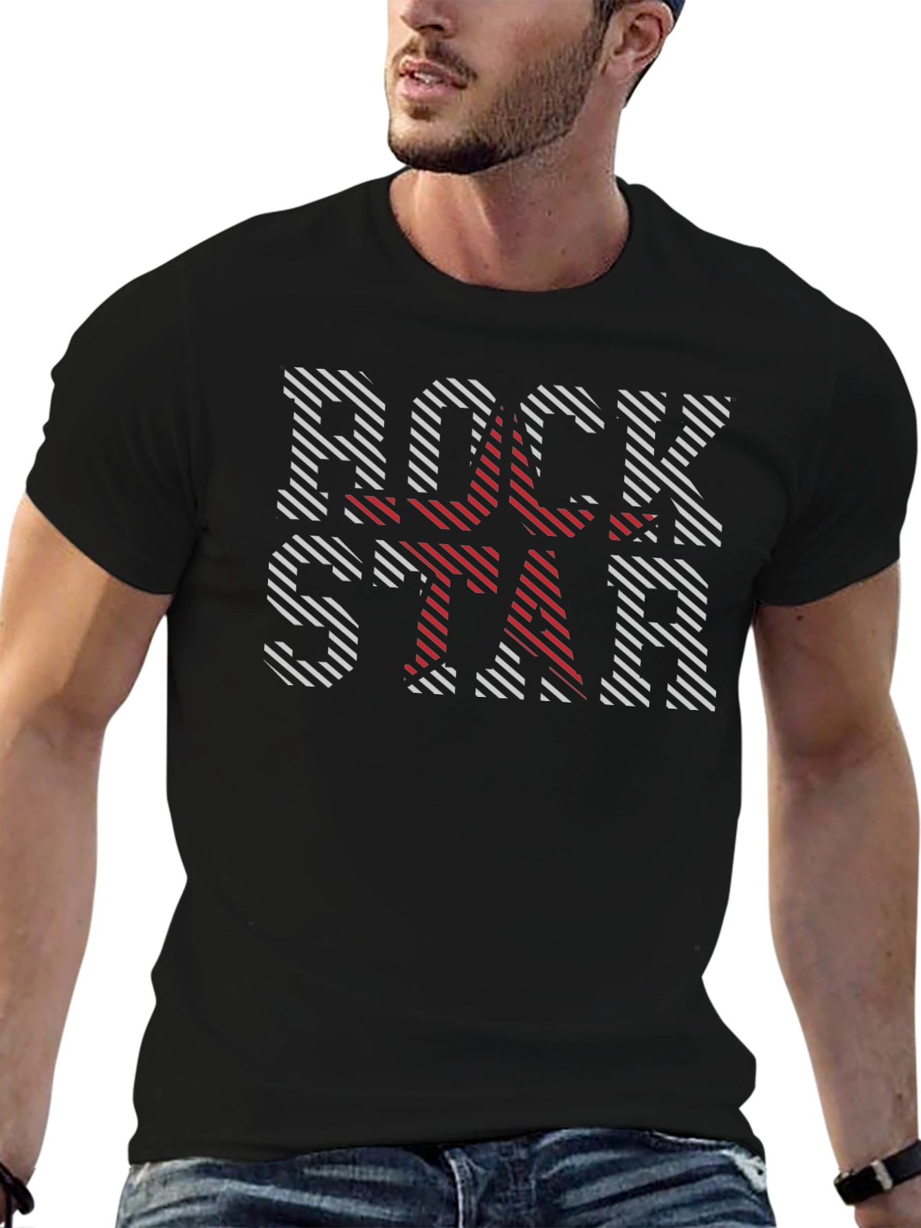 Rockstar Graphic Print Black T-Shirt