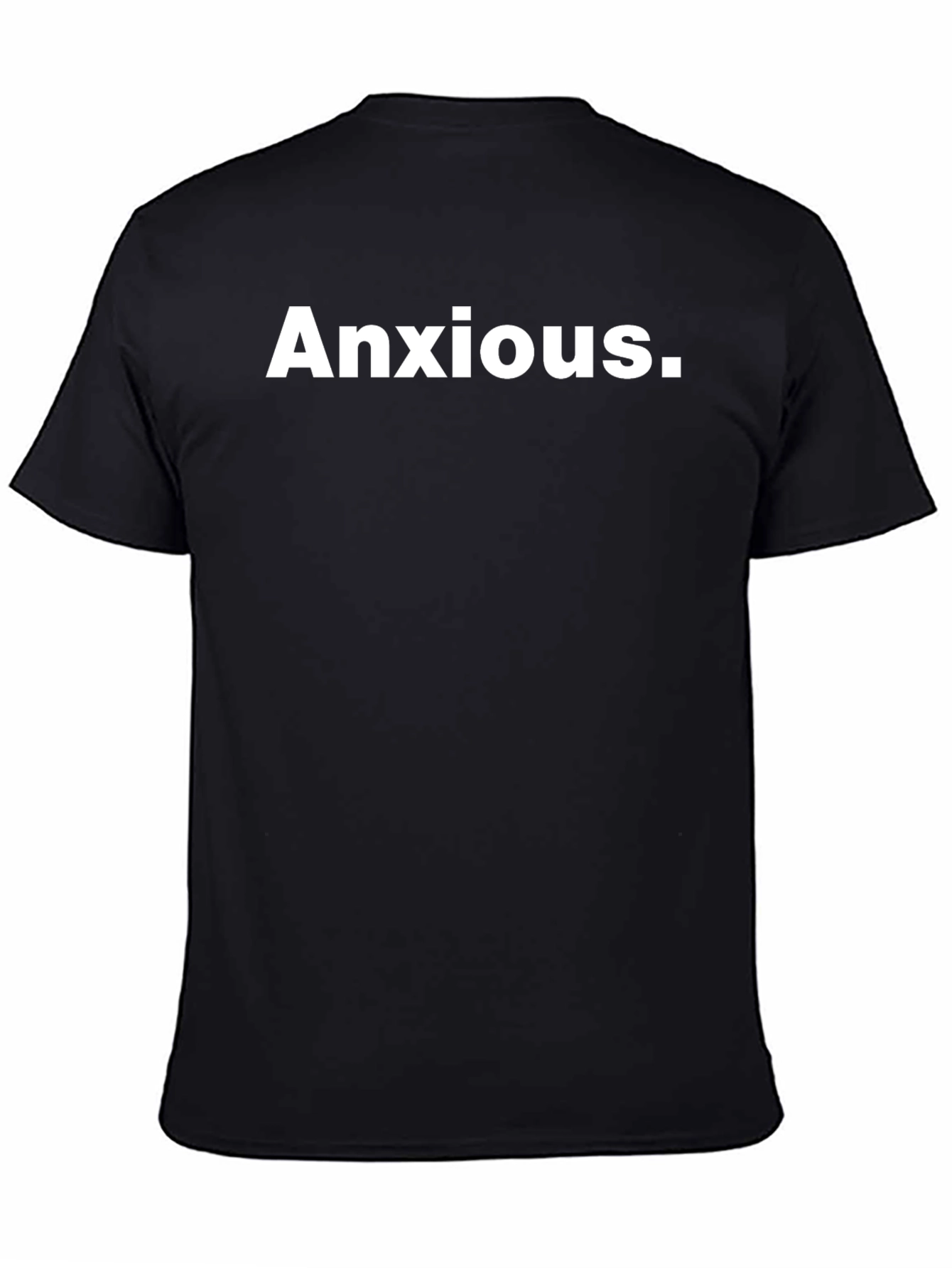 Anxious Graphic Tee - Black Cotton T-Shirt