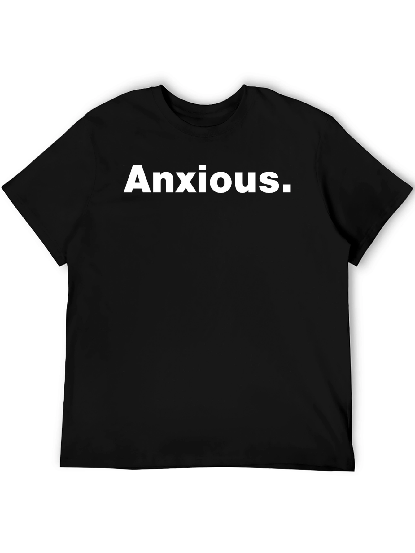 Anxious Graphic Tee - Black Cotton T-Shirt