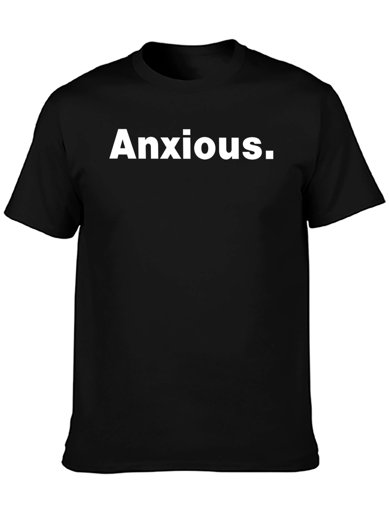 Anxious Graphic Tee - Black Cotton T-Shirt