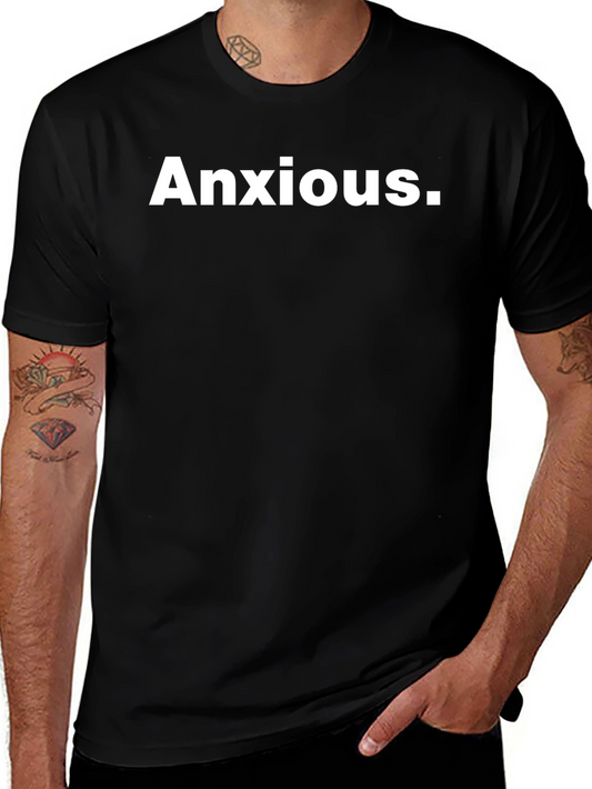 Anxious Graphic Tee - Black Cotton T-Shirt
