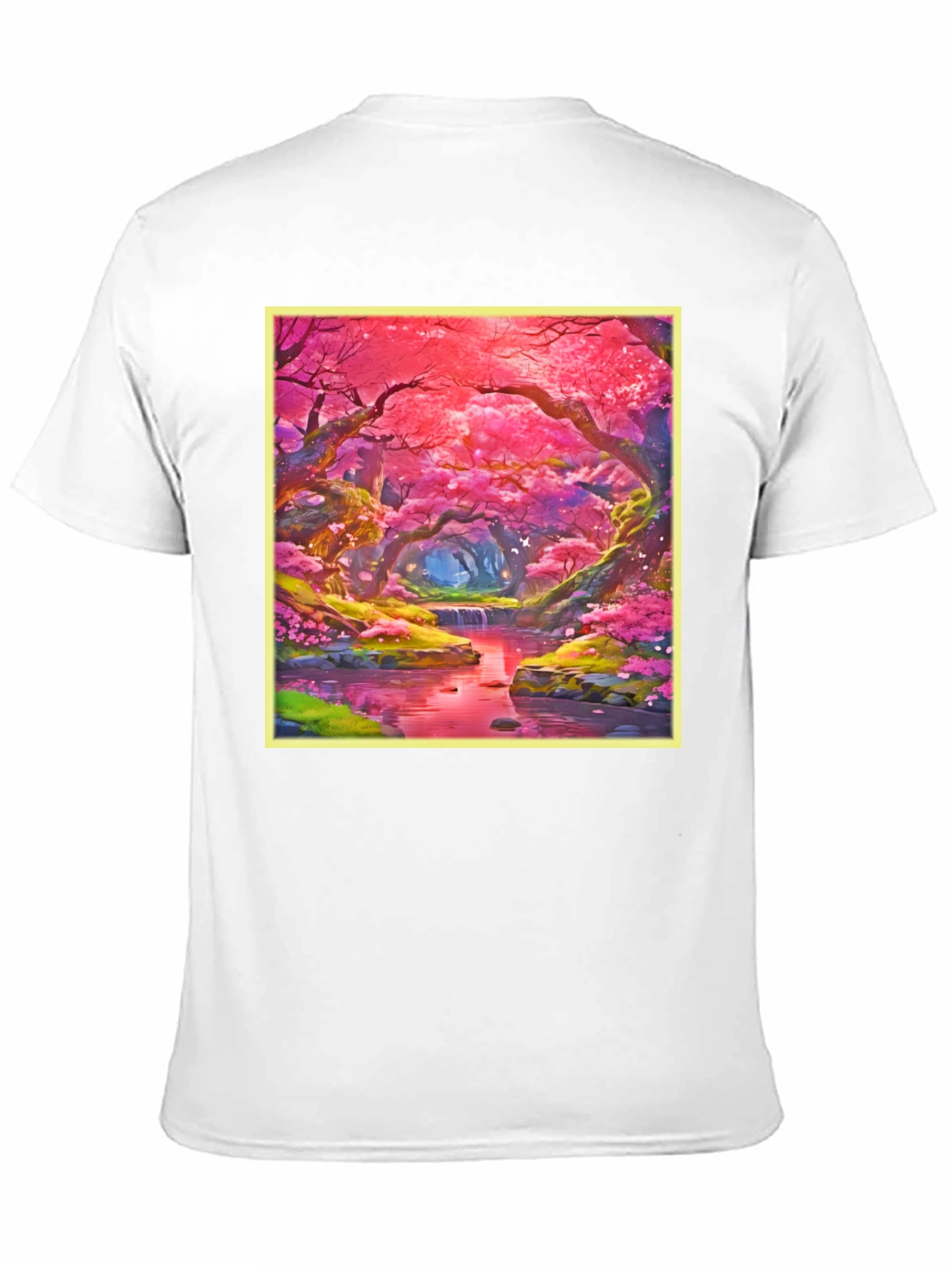 Cherry Blossom Forest T-Shirt - Whimsical Anime Design