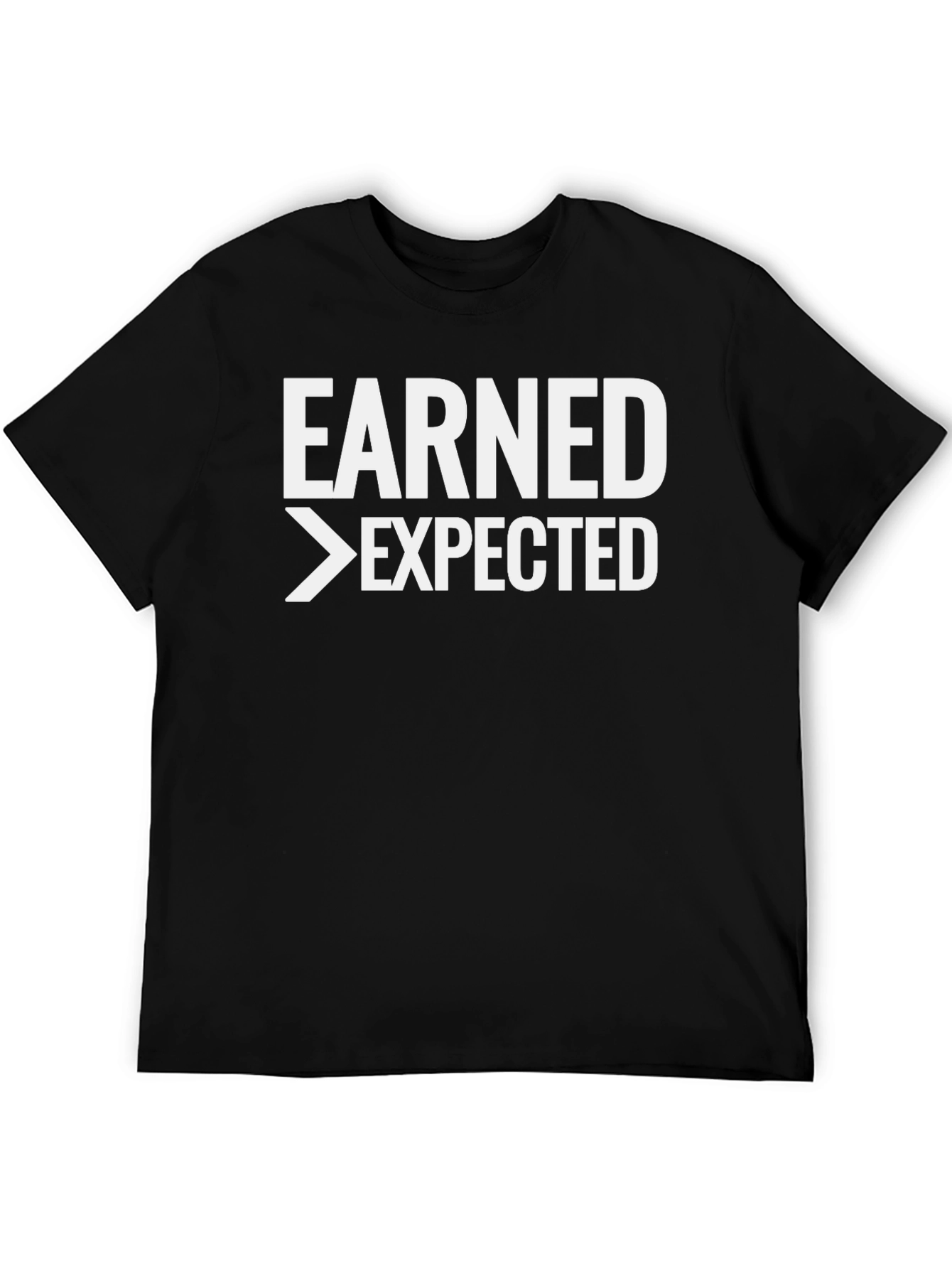 Earned>Expected Black Graphic Tee