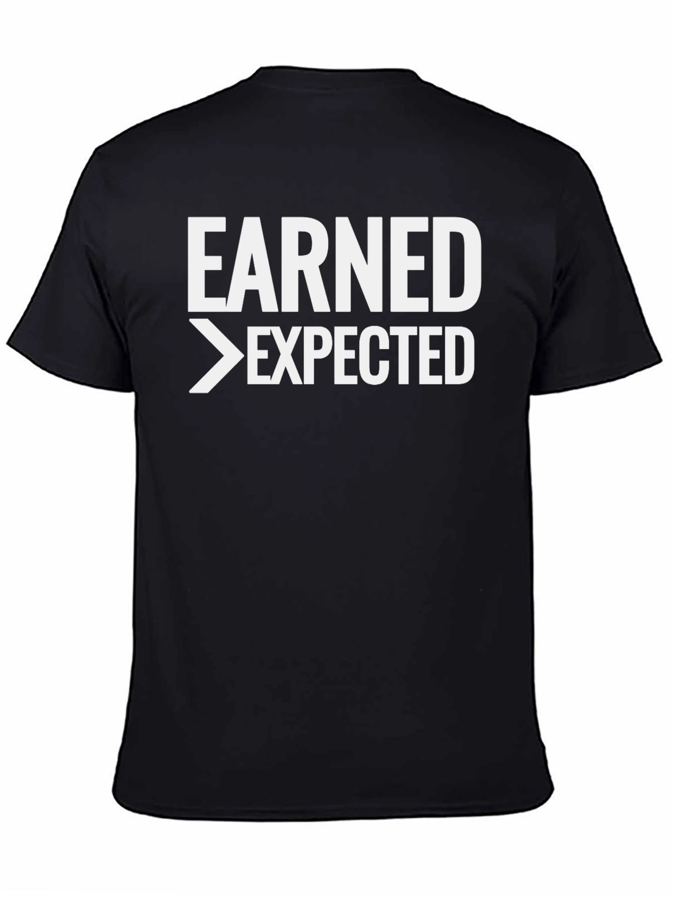 Earned>Expected Black Graphic Tee