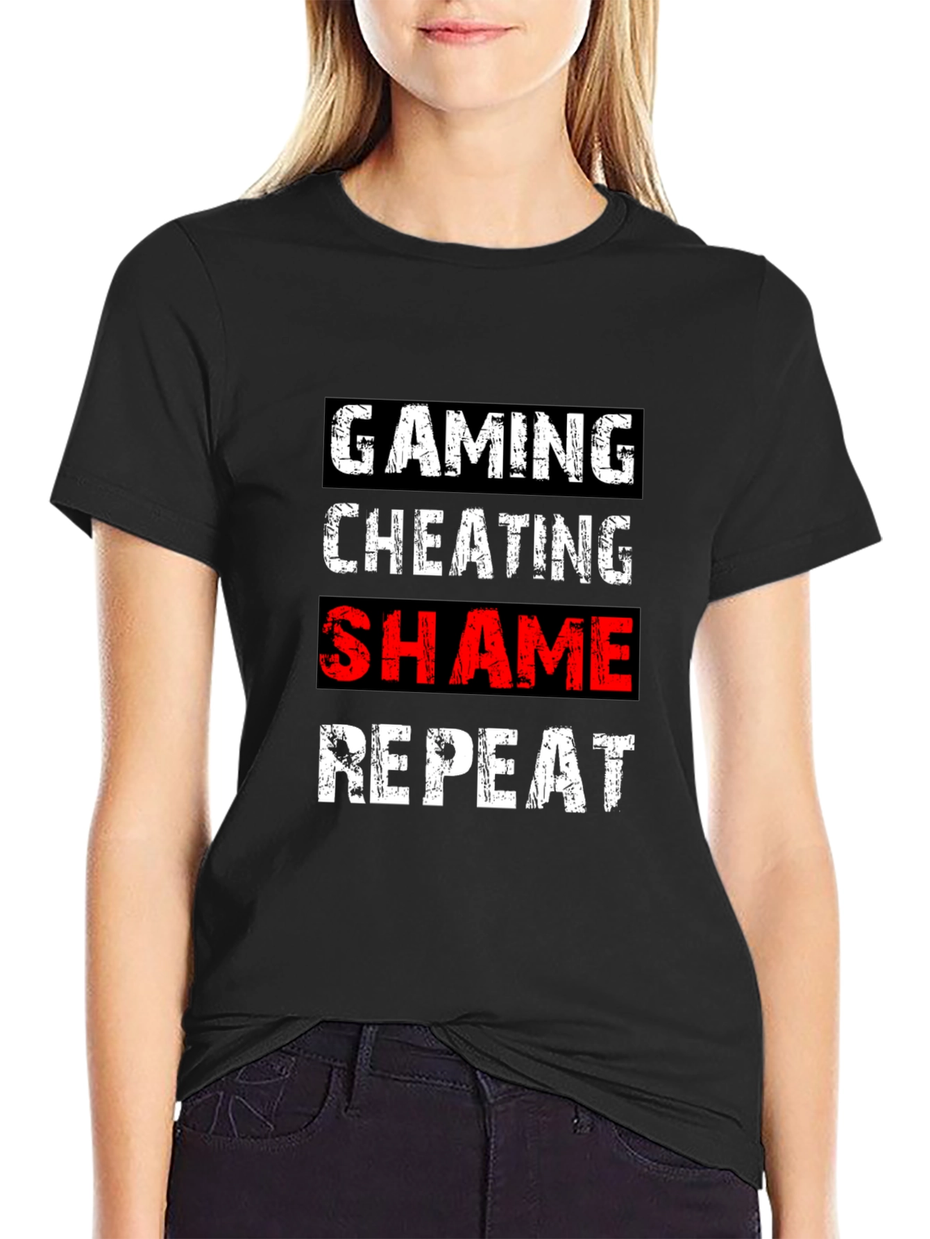 Gaming Cheating Shame Repeat T-Shirt