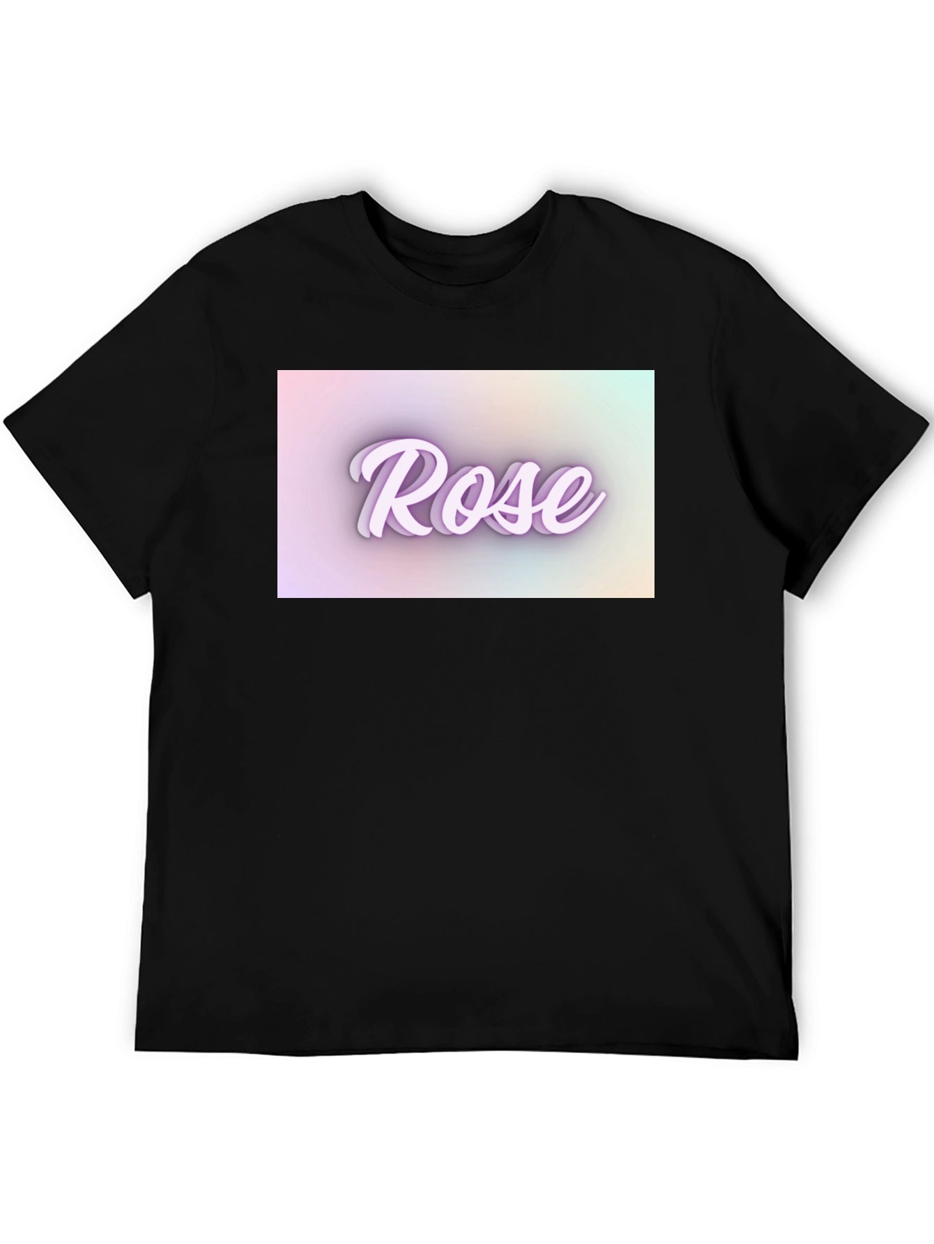 Rose Text T-Shirt - Stylish Design