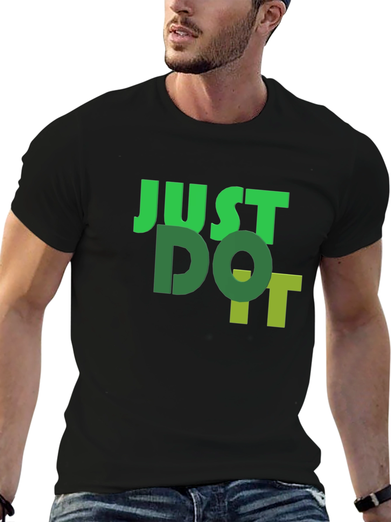 Just Do It Black Graphic Tee