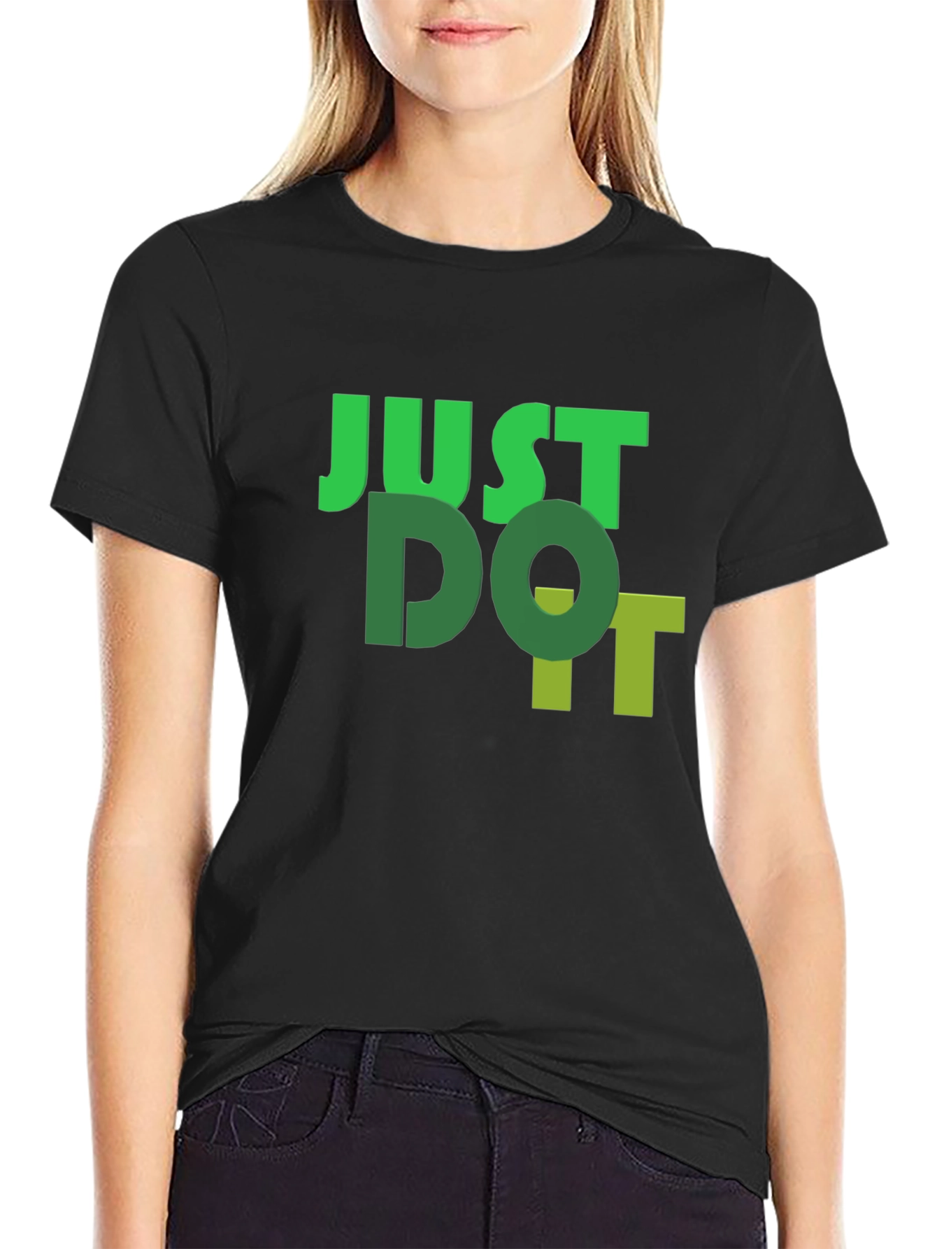Just Do It Black Graphic Tee