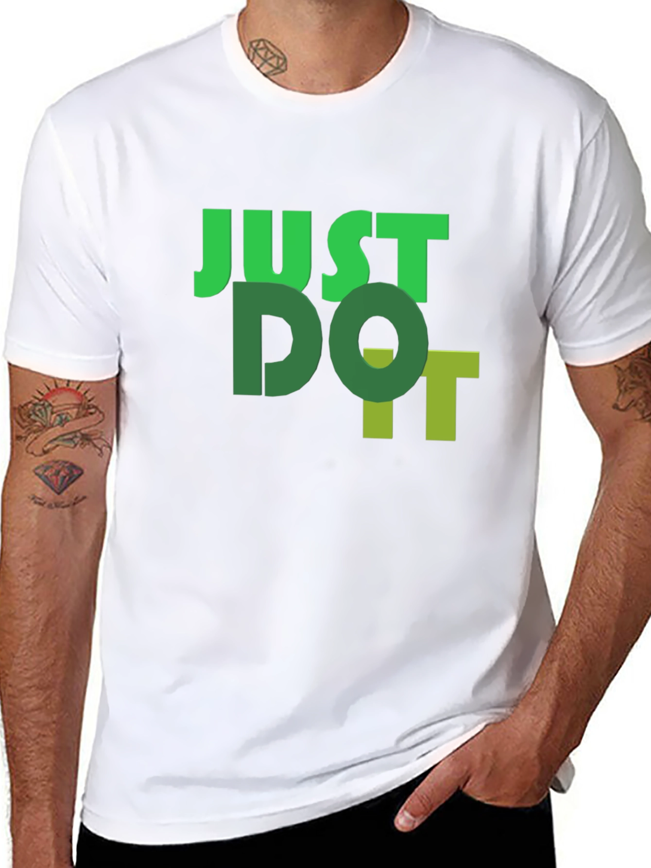 Just Do It Black Graphic Tee