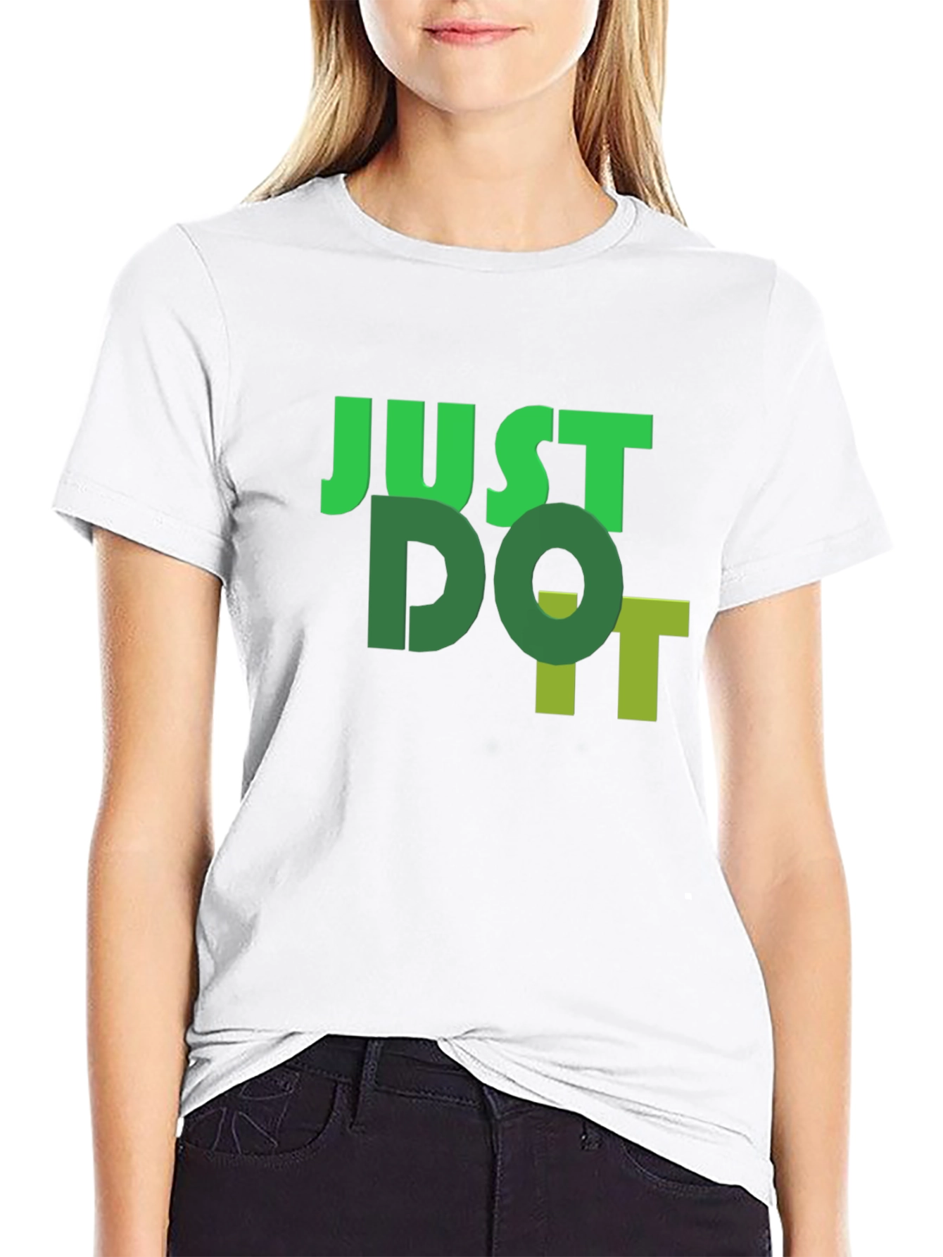 Just Do It Black Graphic Tee