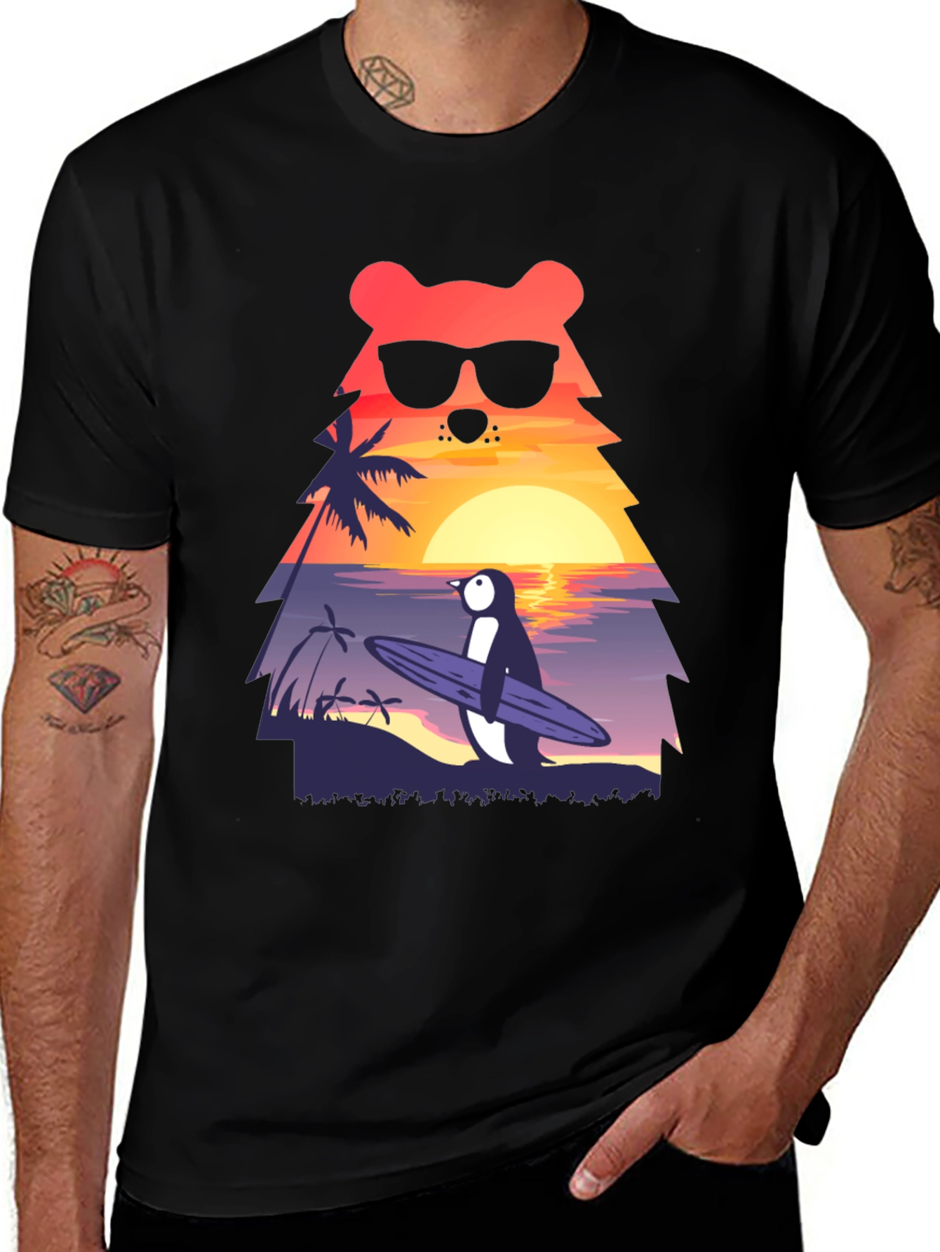 Bear & Penguin Surf T-Shirt - Vacation Vibes