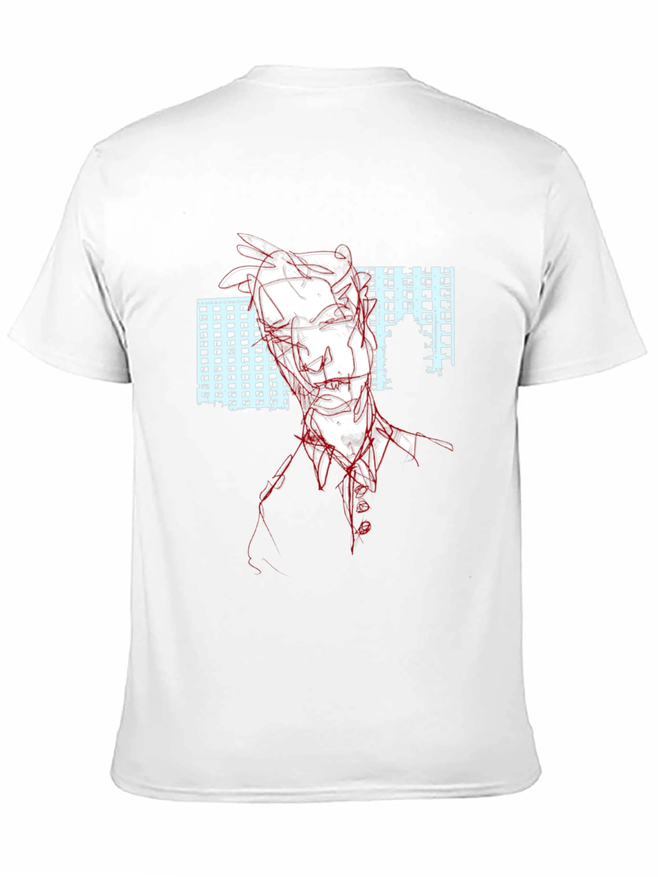 Abstract Line Art T-Shirt - Black