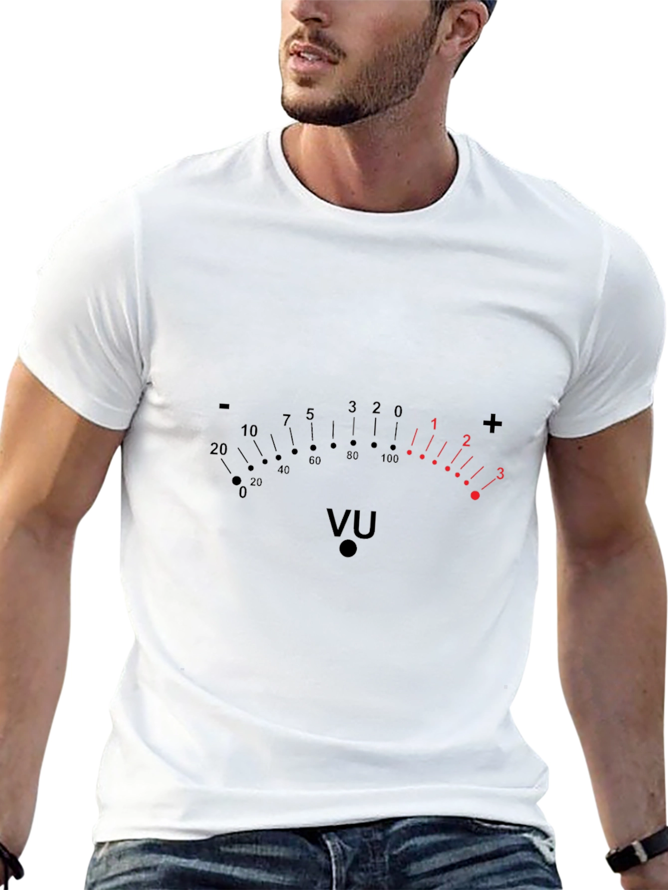 VU Meter Graphic T-Shirt - Black