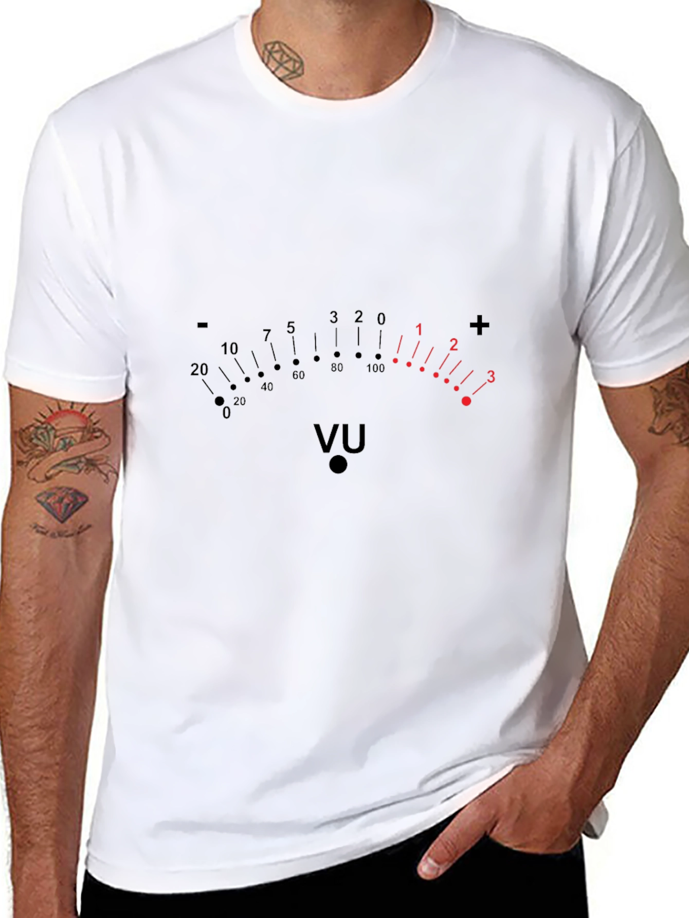 VU Meter Graphic T-Shirt - Black