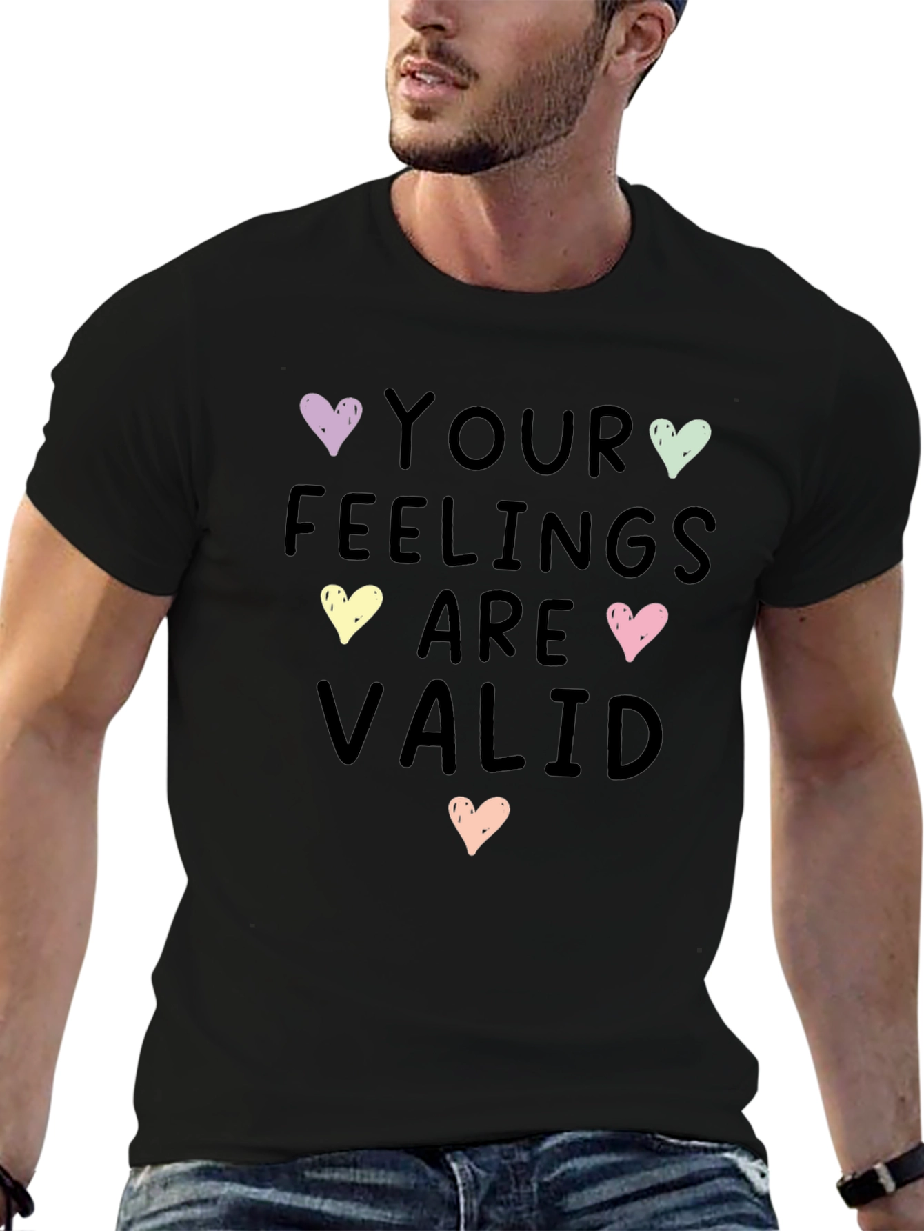 Feelings Are Valid Heart Graphic Tee - Unisex