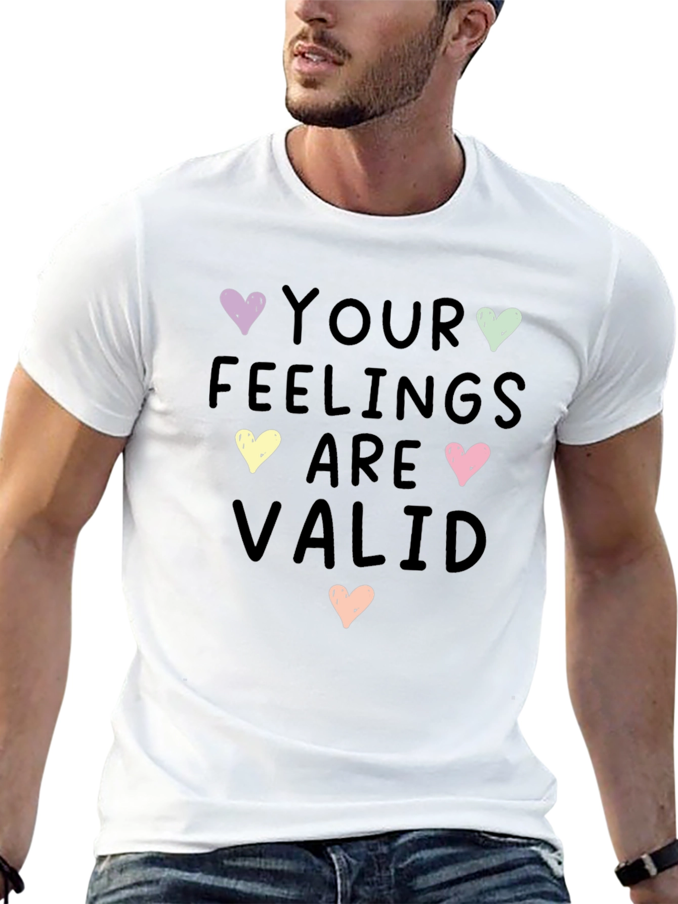 Feelings Are Valid Heart Graphic Tee - Unisex