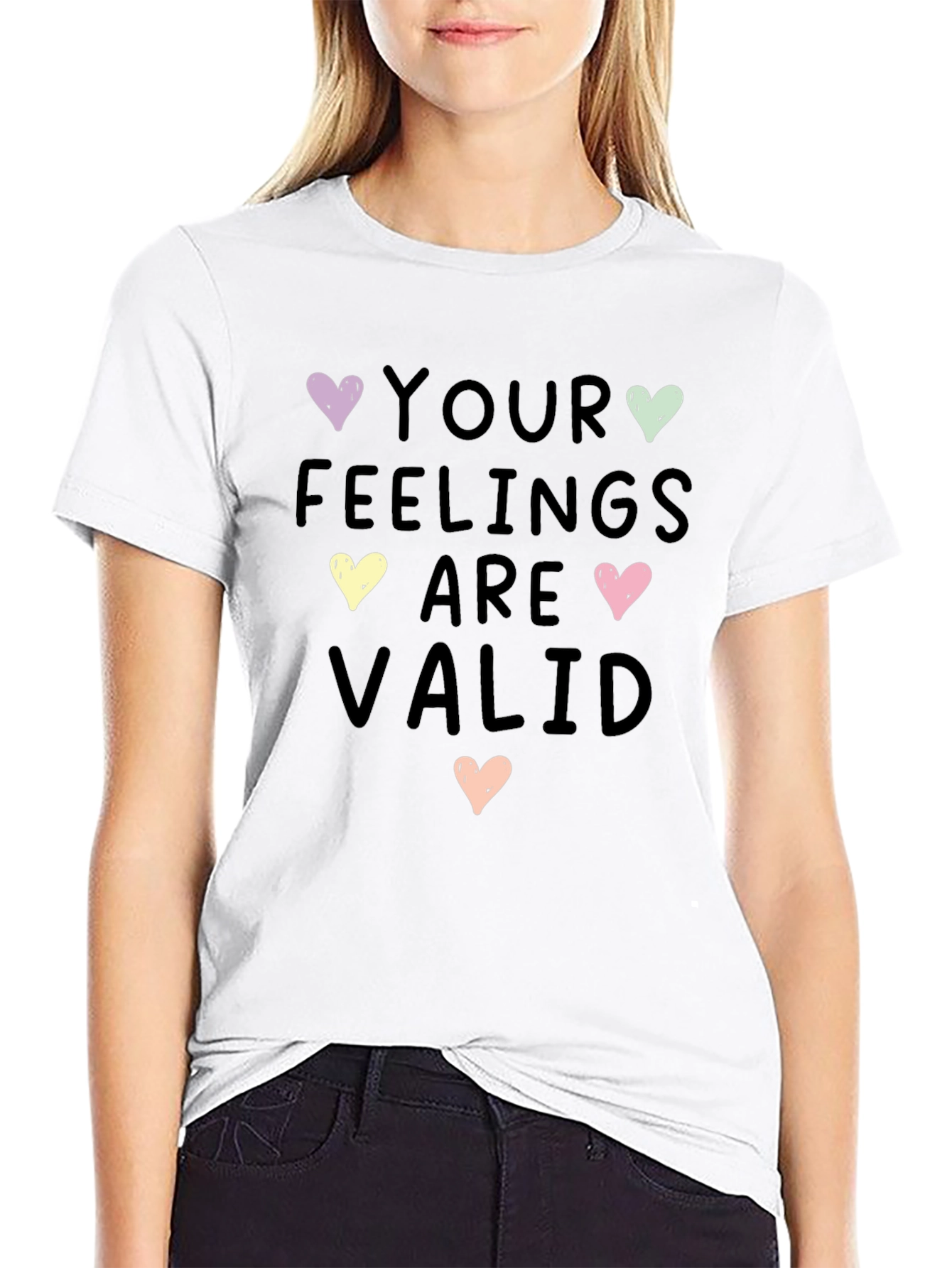 Feelings Are Valid Heart Graphic Tee - Unisex