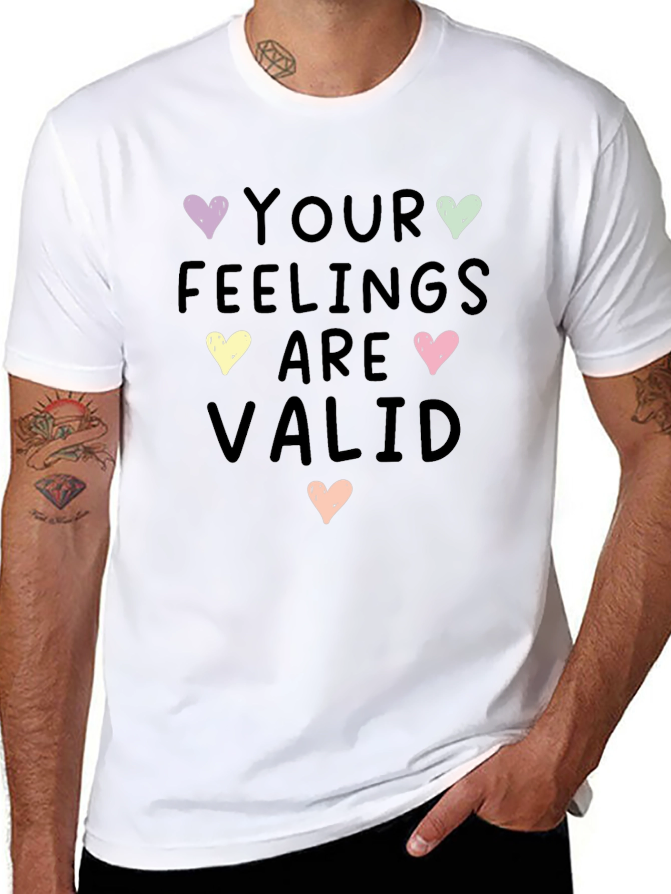 Feelings Are Valid Heart Graphic Tee - Unisex