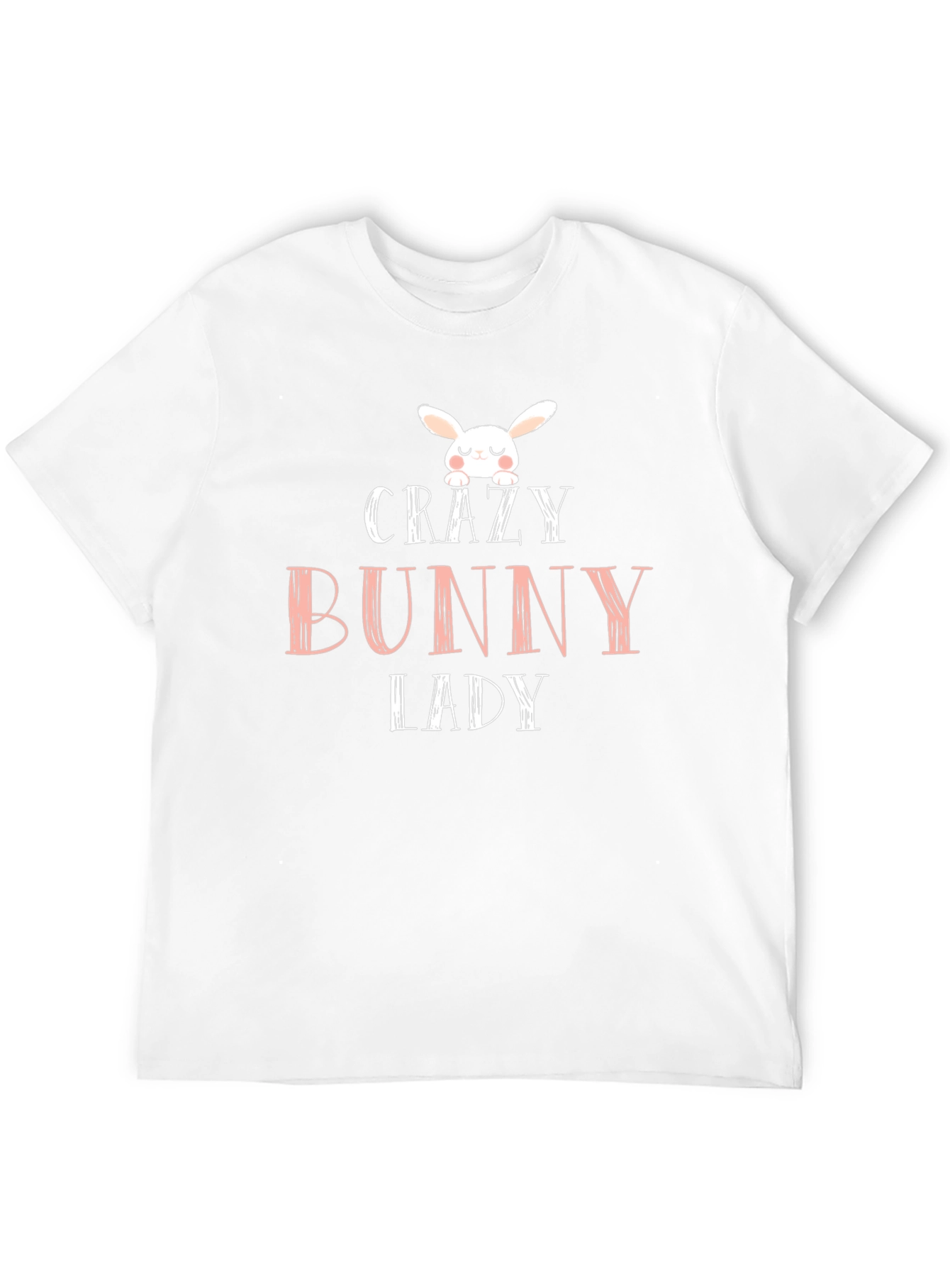 Crazy Bunny Lady Graphic Tee - Black Cotton T-Shirt