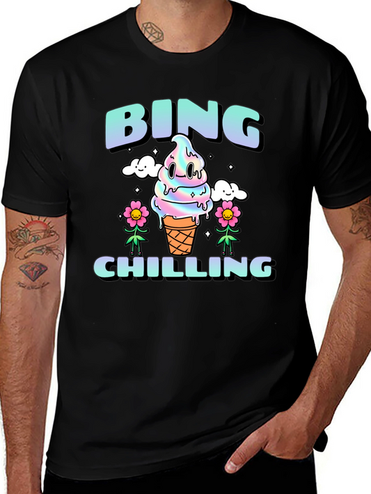 Bing Chilling Graphic Tee - Cool Ice Cream Design