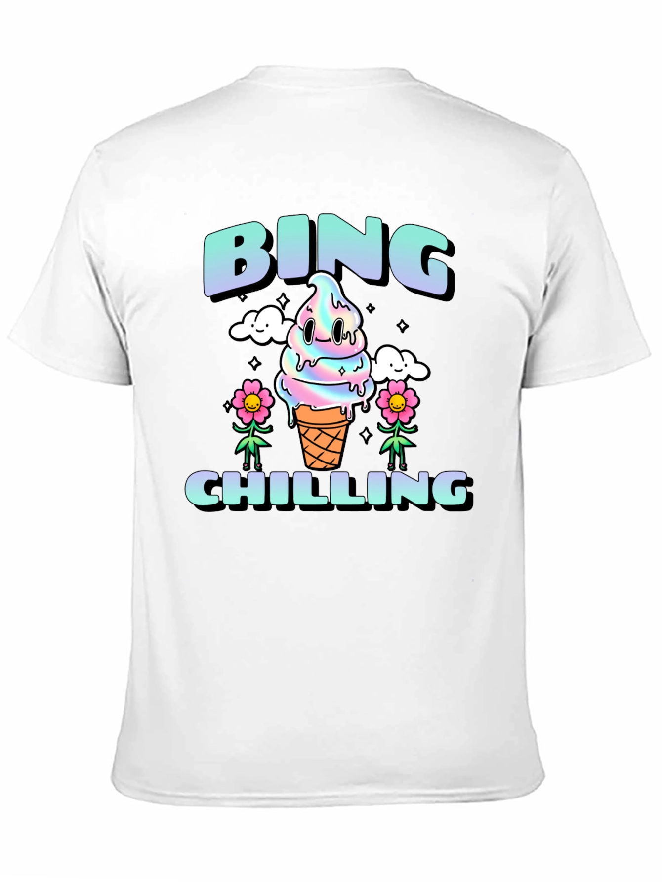 Bing Chilling Graphic Tee - Cool Ice Cream Design