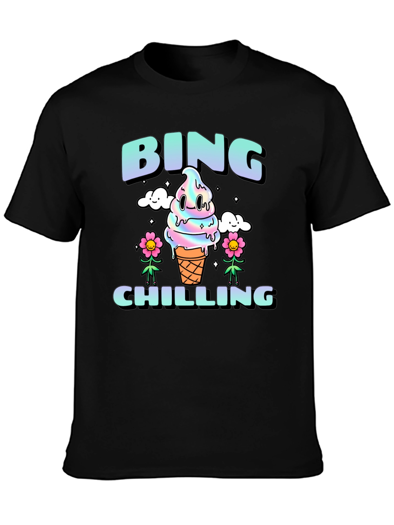 Bing Chilling Graphic Tee - Cool Ice Cream Design